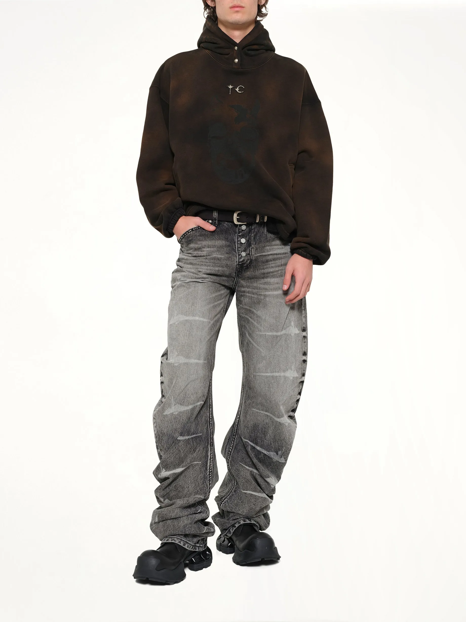 TC Riding Skull Hoodie in Brown sold by MARAIS product image thumbnail 4