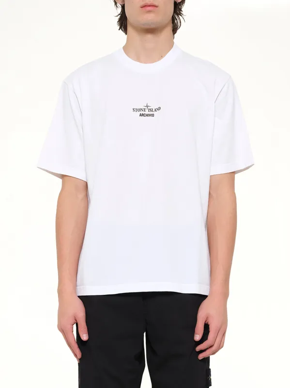 2100023 SS T-Shirt in White made by Stone Island