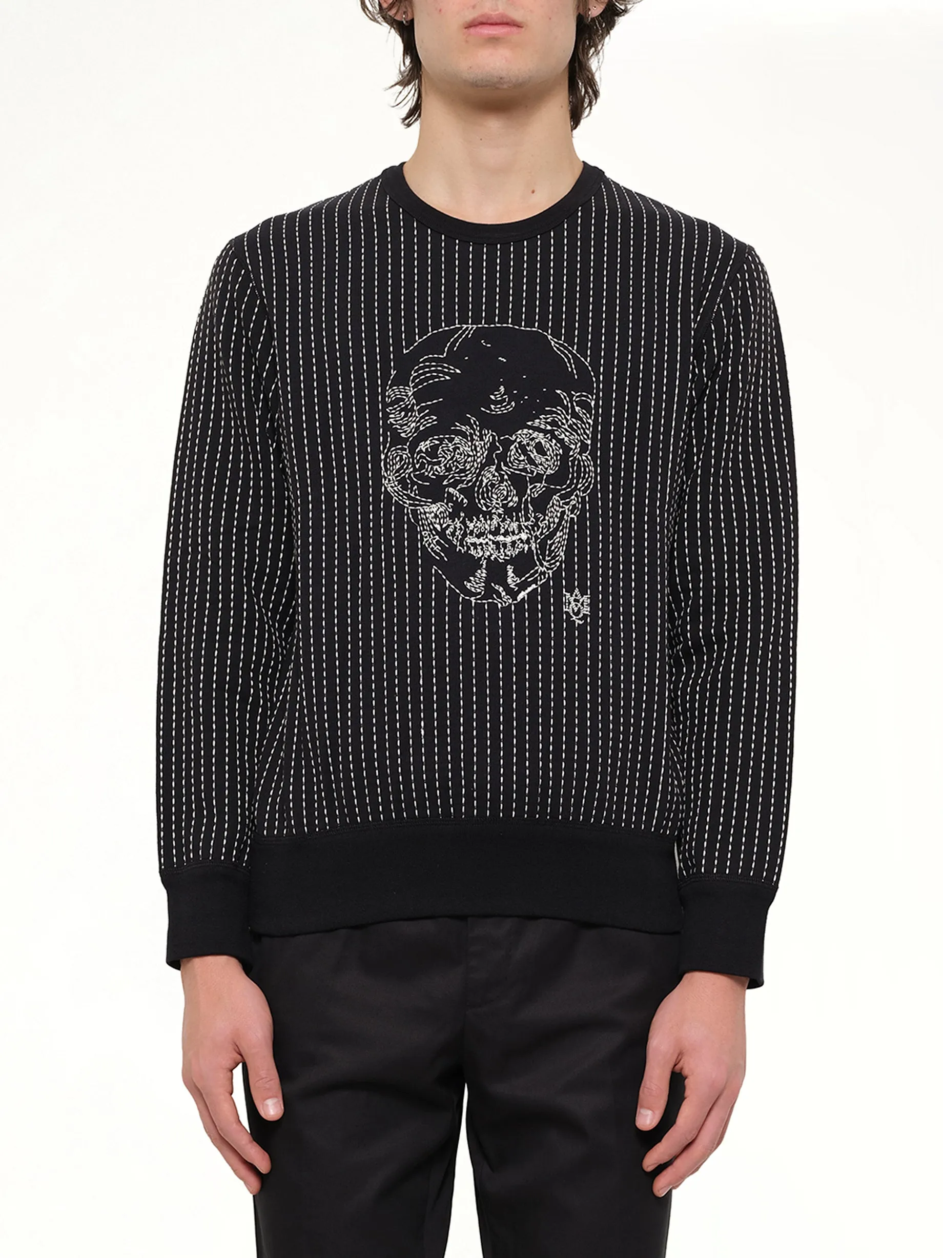 Embroidered Skull Sweatshirt sold by MARAIS