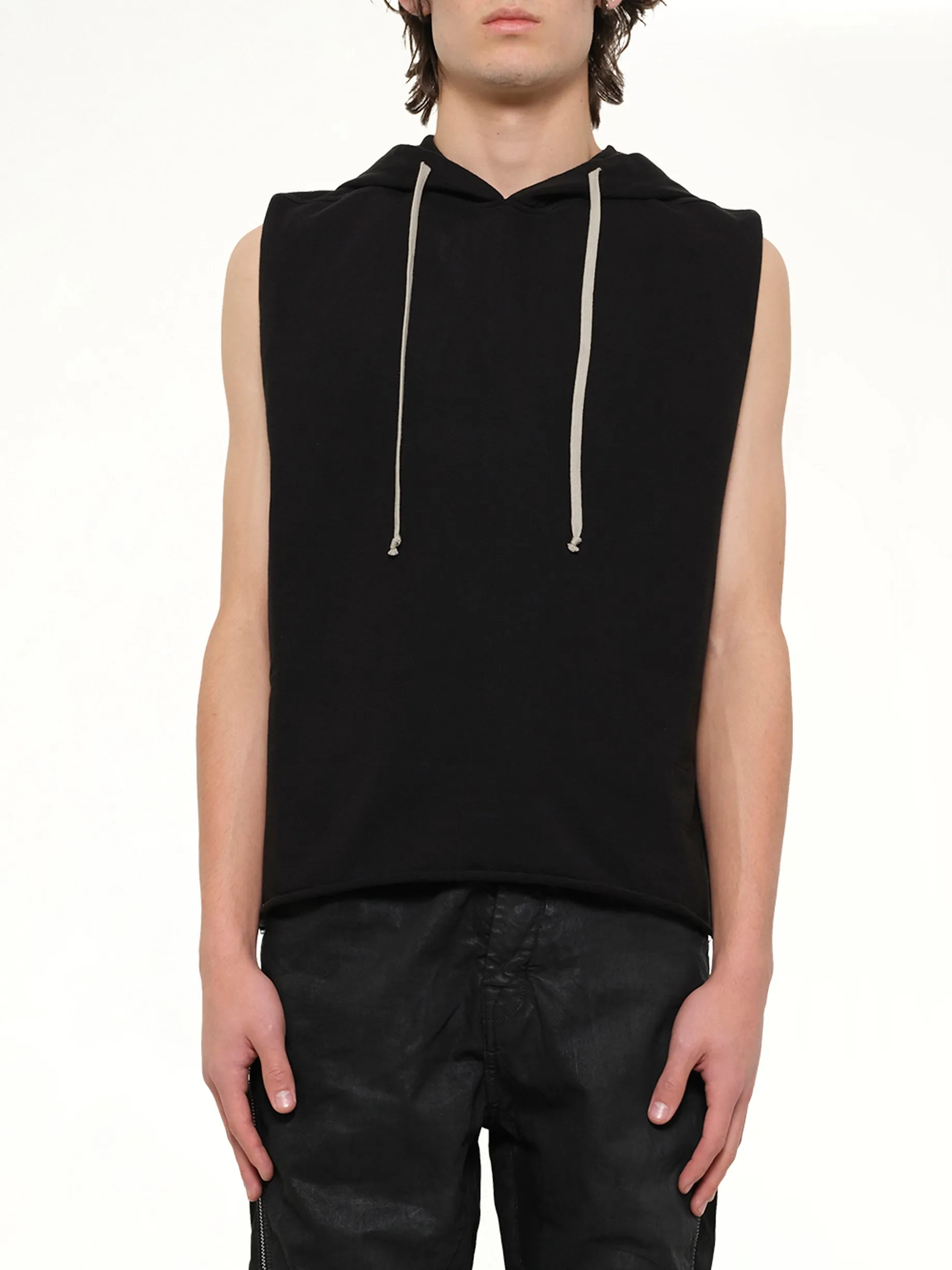 Hooded Tunic in Black sold by MARAIS