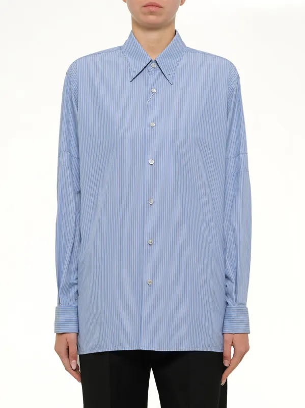 Stripe Shirt in Light Blue/Grey made by Maison Margiela