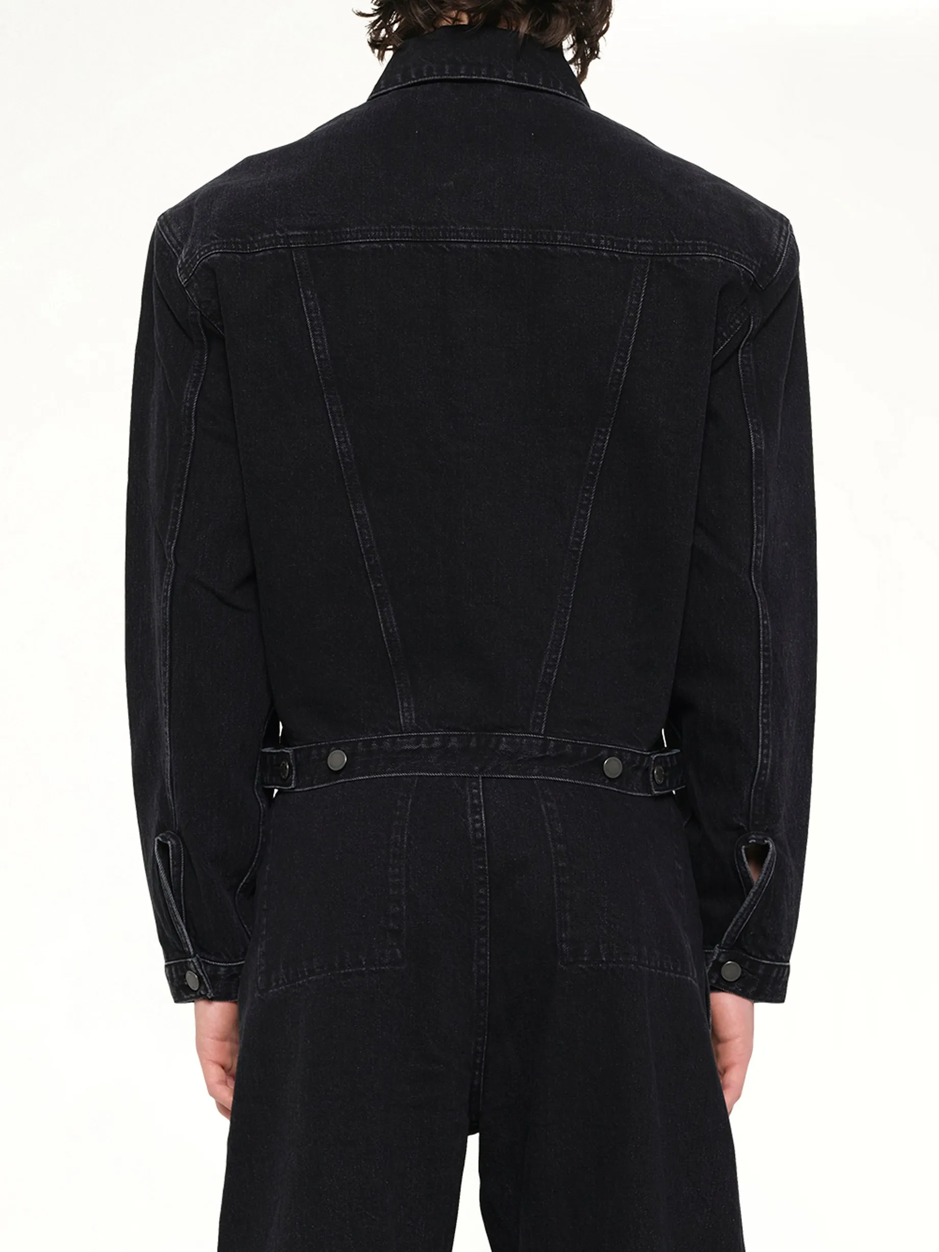 Shrunken Denim Jacket in Magnetite sold by MARAIS product image thumbnail 5