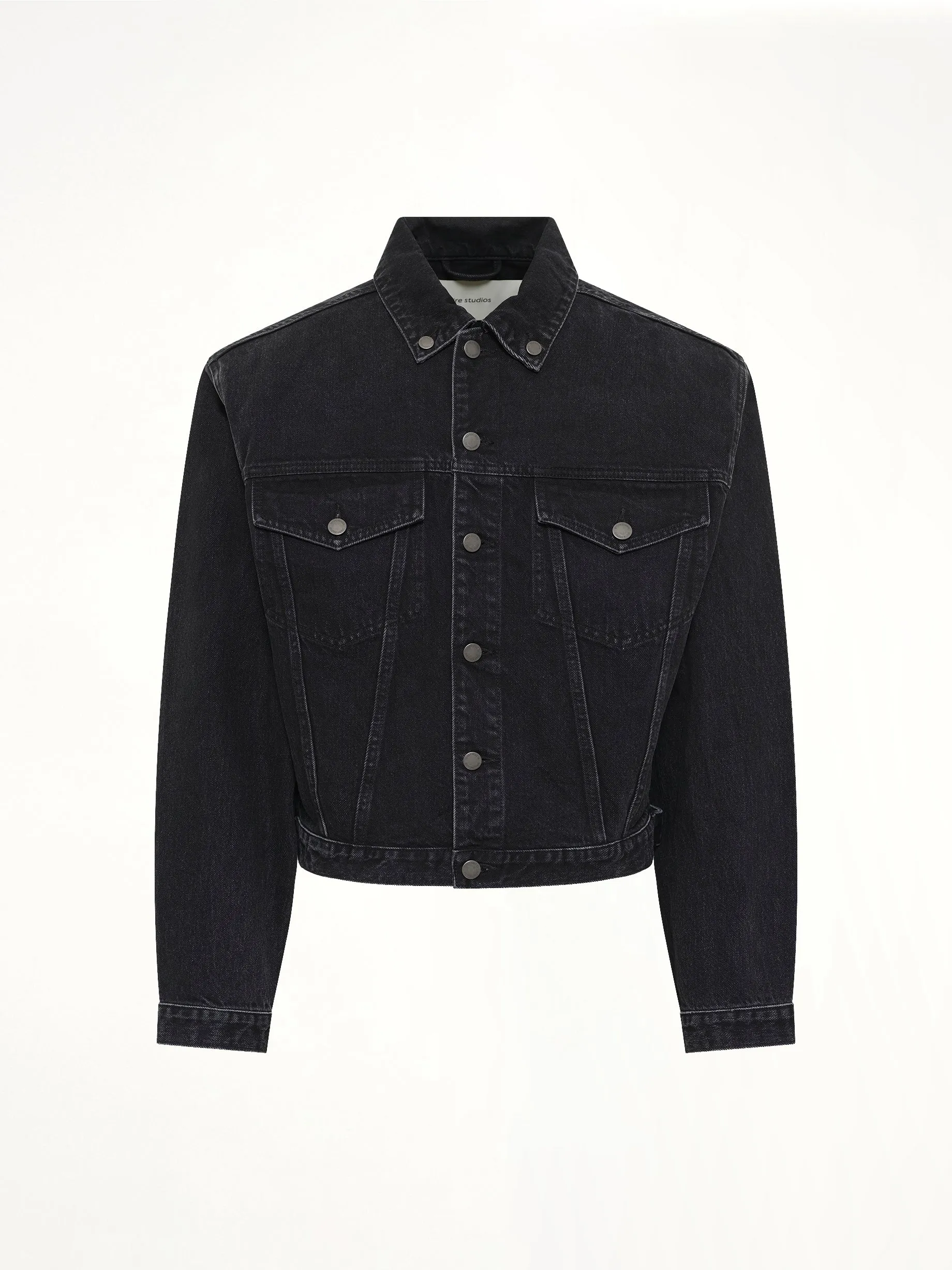 Shrunken Denim Jacket in Magnetite sold by MARAIS product image thumbnail 2