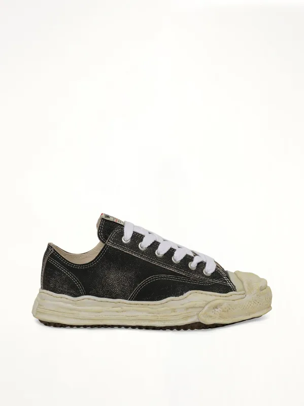 Hank OG Shrink Leather Sneaker in Black made by Maison MIHARA YASUHIRO
