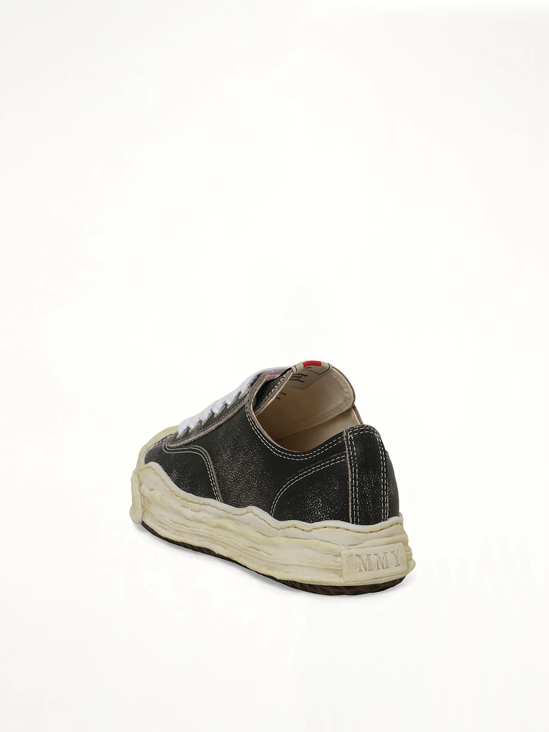 Hank OG Shrink Leather Sneaker in Black sold by MARAIS product image thumbnail 3