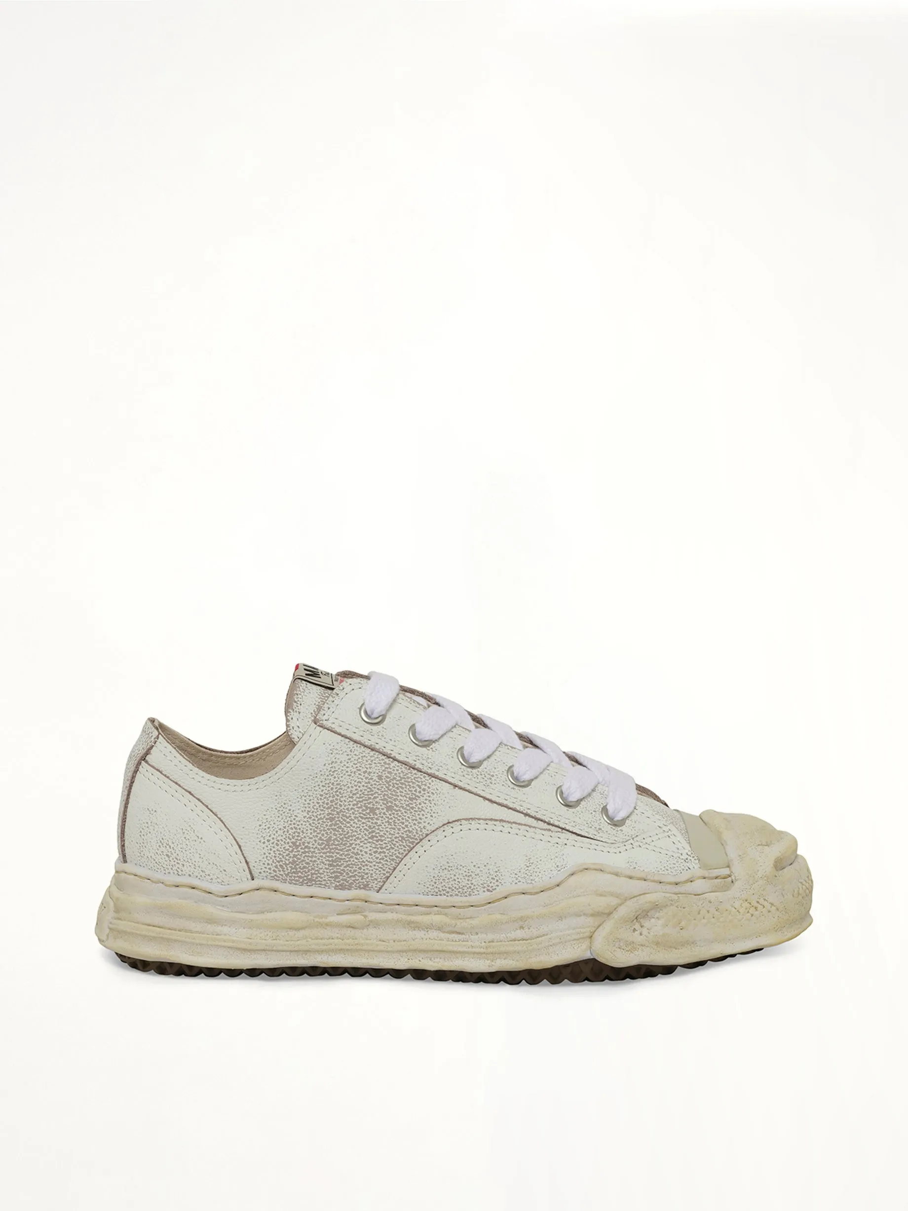Hank OG Shrink Leather Sneaker in White sold by MARAIS