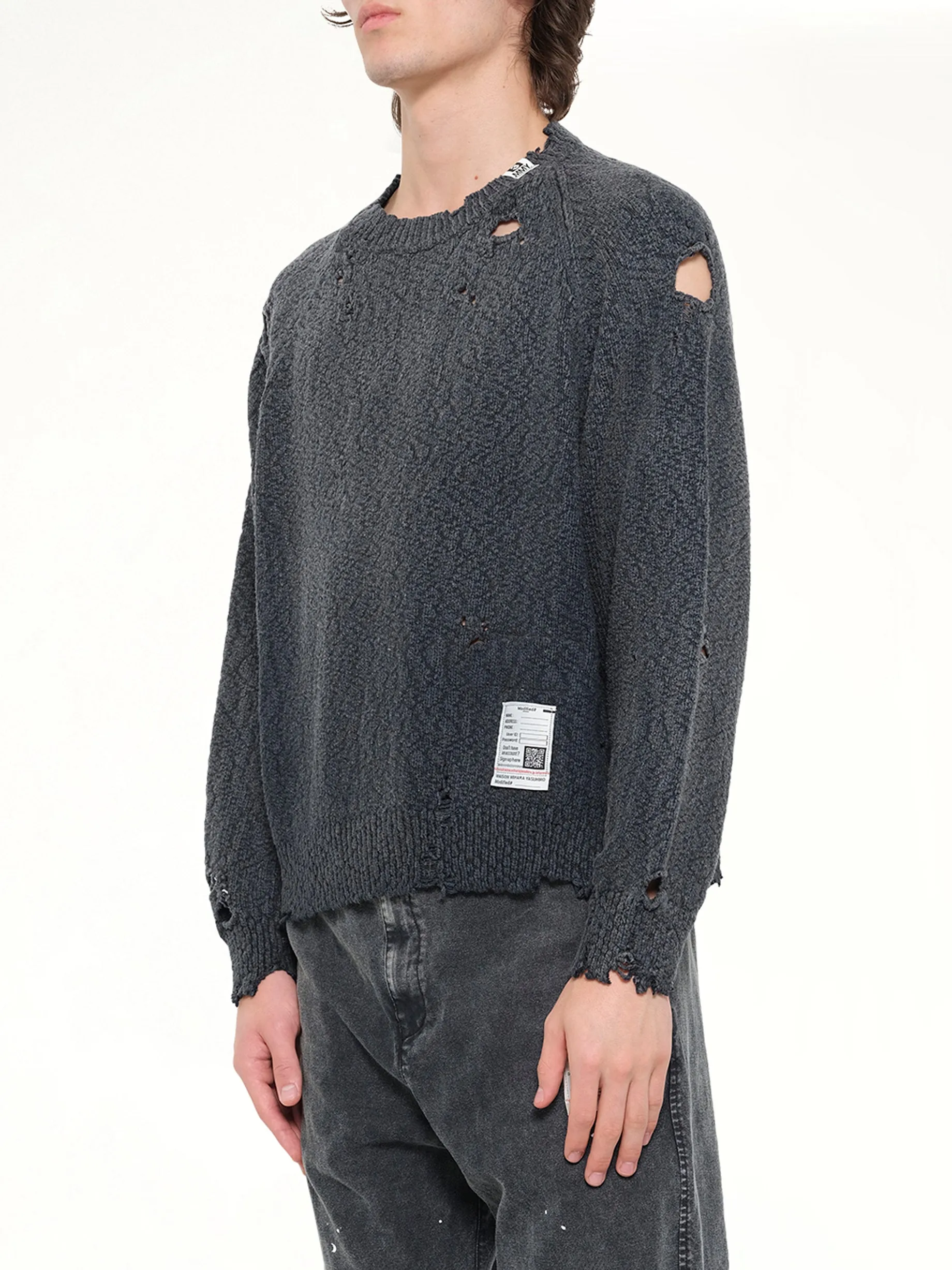 Sun Faded Knit Pullover in Black sold by MARAIS product image thumbnail 3