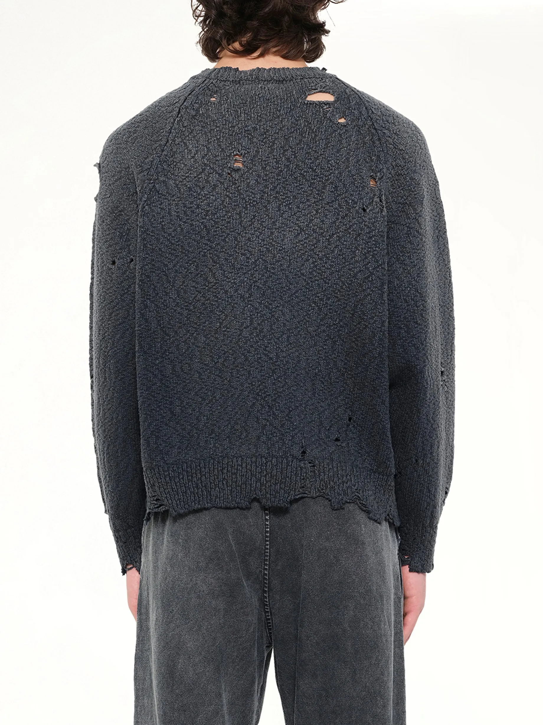 Sun Faded Knit Pullover in Black sold by MARAIS product image thumbnail 5