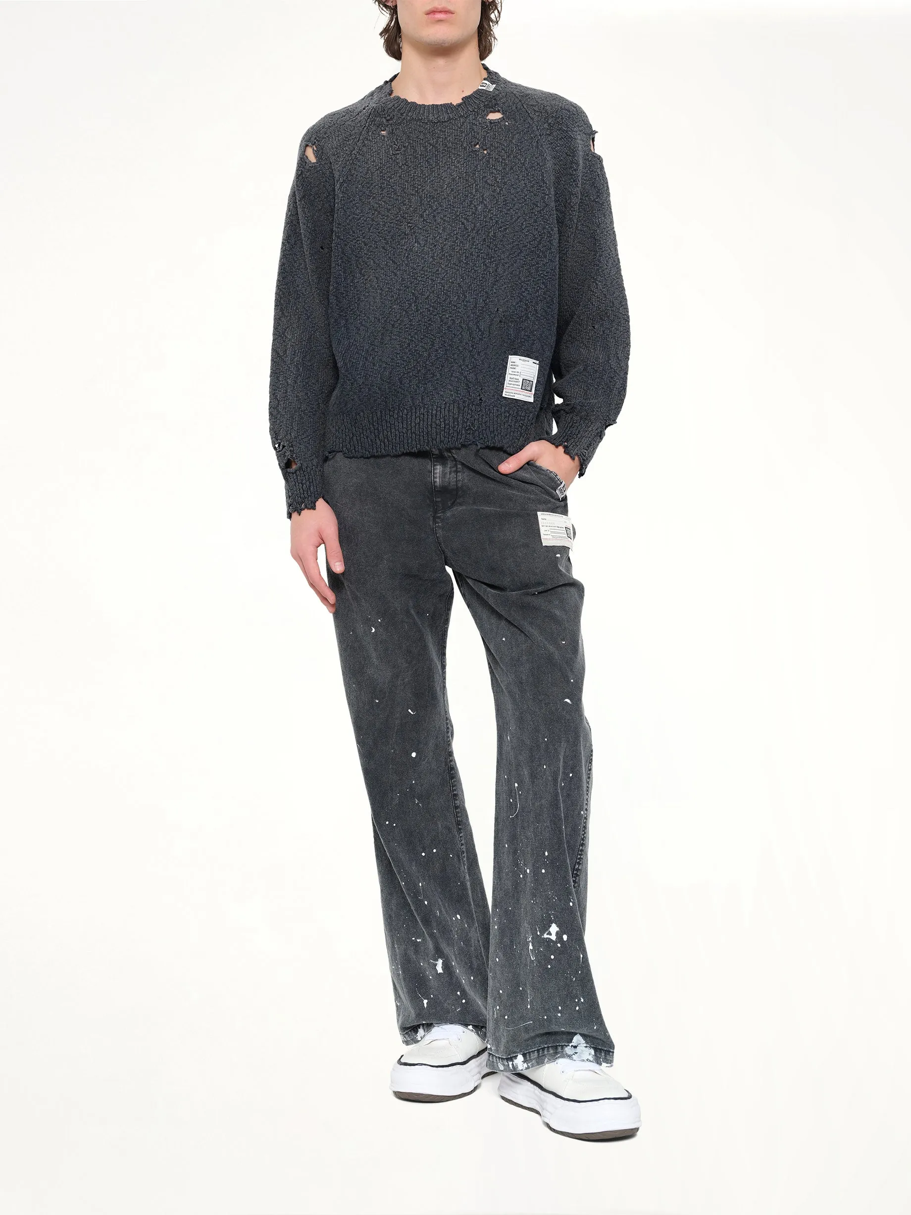 Sun Faded Knit Pullover in Black sold by MARAIS product image thumbnail 4