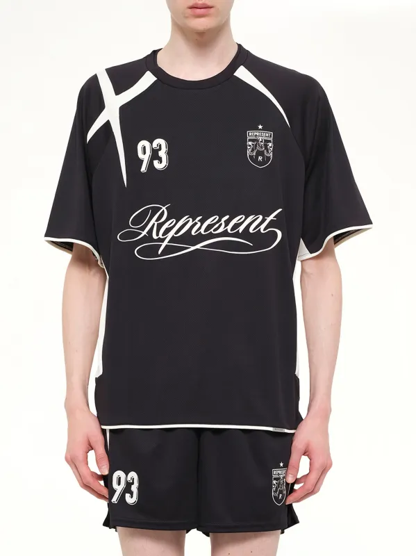 Star Football Top in Jet Black made by Represent