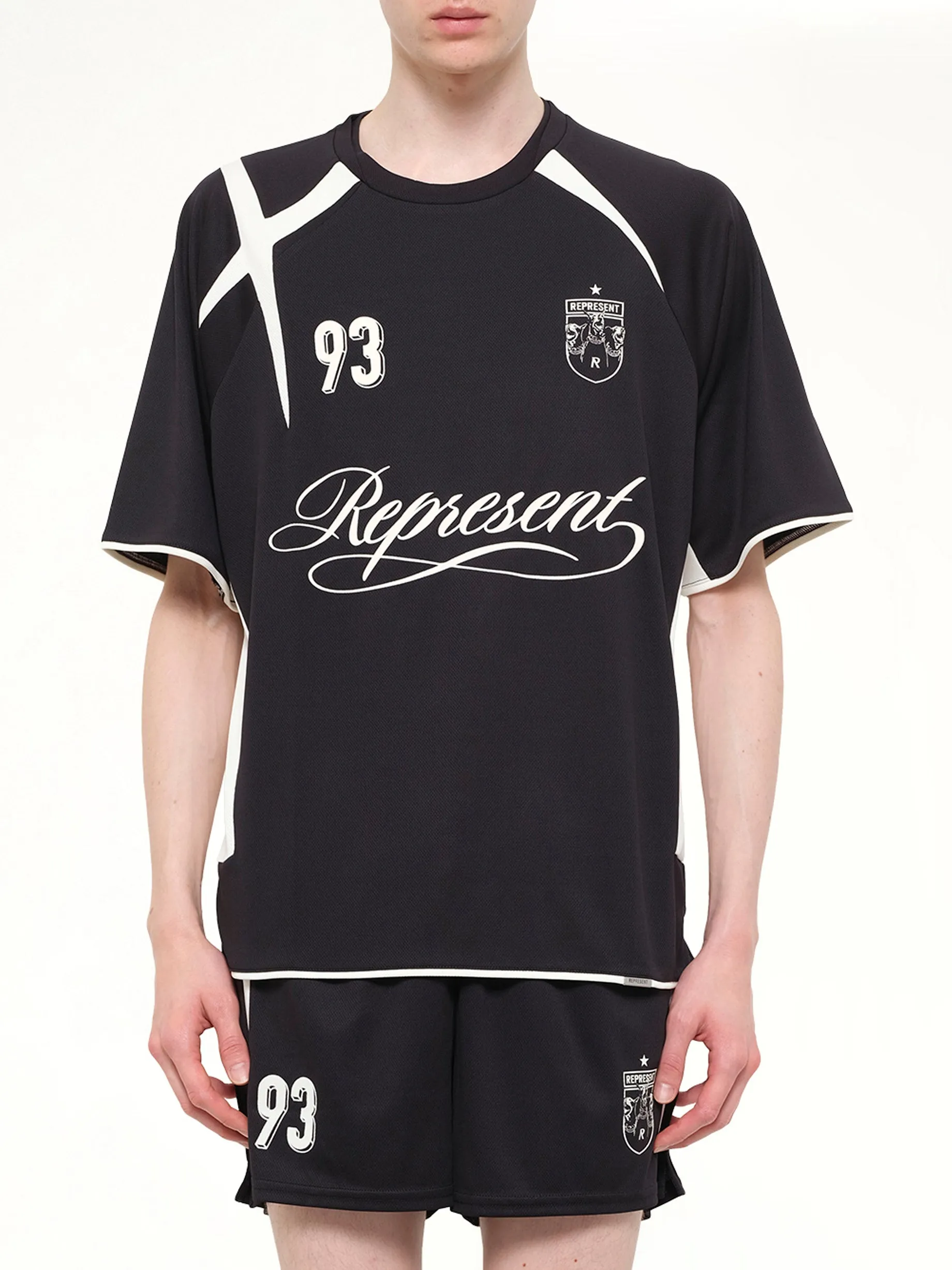 Star Football Top in Jet Black sold by MARAIS