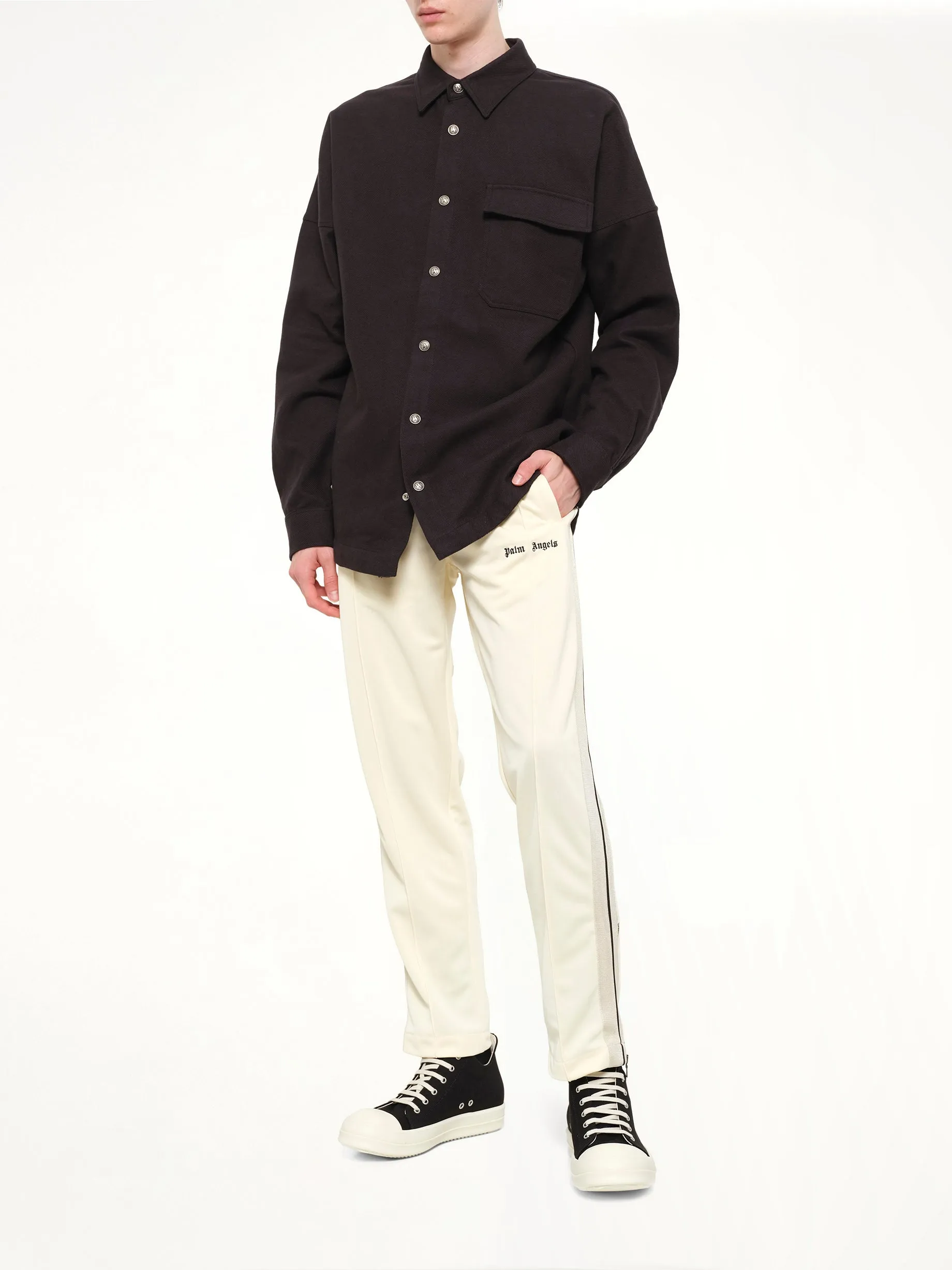 Classic Logo Track Pants in Ivory/Black sold by MARAIS product image thumbnail 4