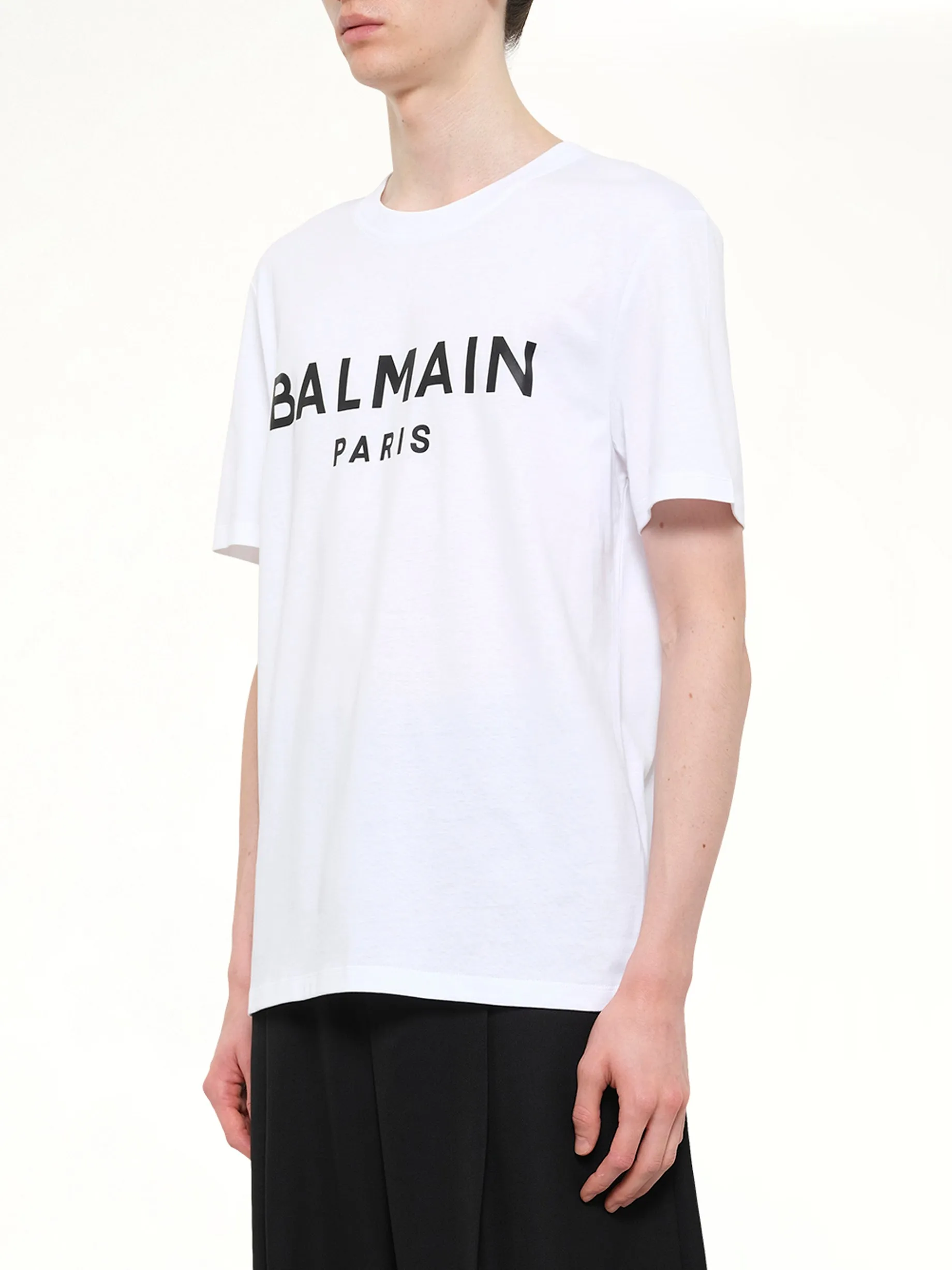 Balmain Print T-Shirt Reg Fit in White/Black sold by MARAIS product image thumbnail 3