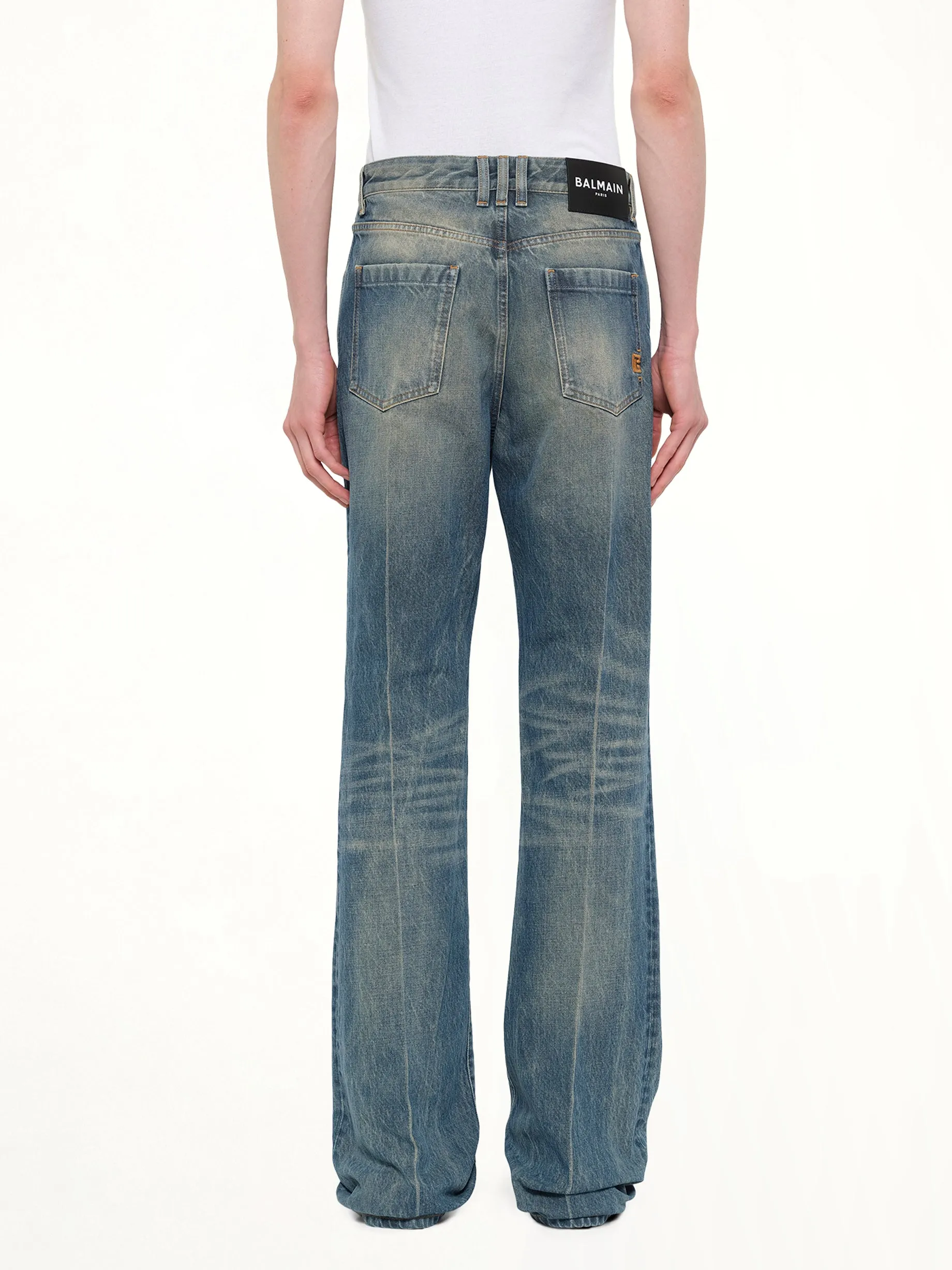 Tube Leg Jeans Vintage Wash in Blue sold by MARAIS product image thumbnail 5