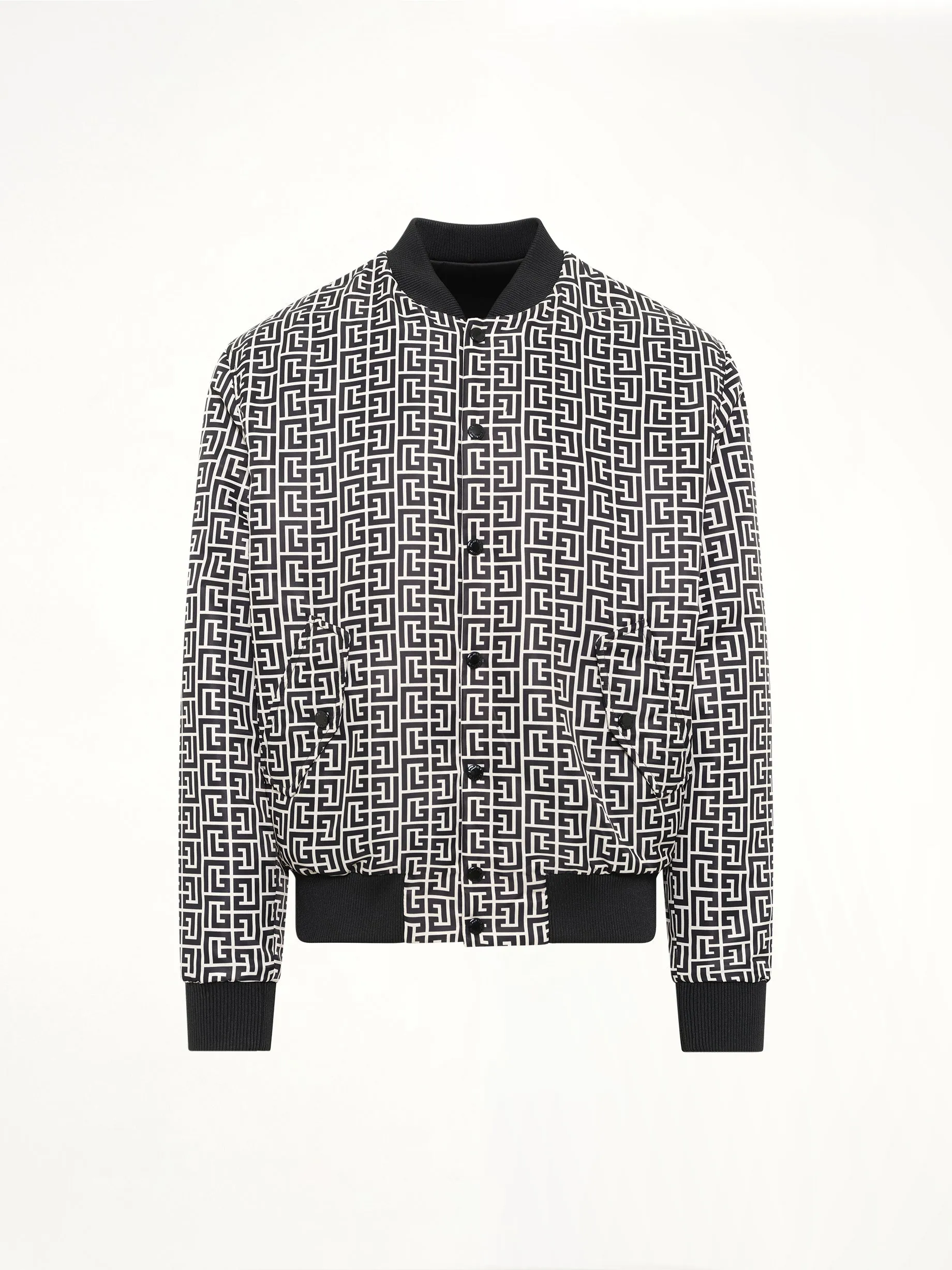 Monogram Nylon/Satin Reversible Bomber in Ivory sold by MARAIS product image thumbnail 2