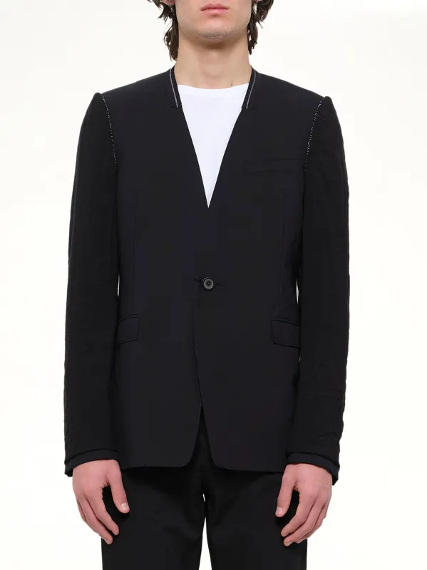 Jacket Collar Insideout in Navy made by Lanvin