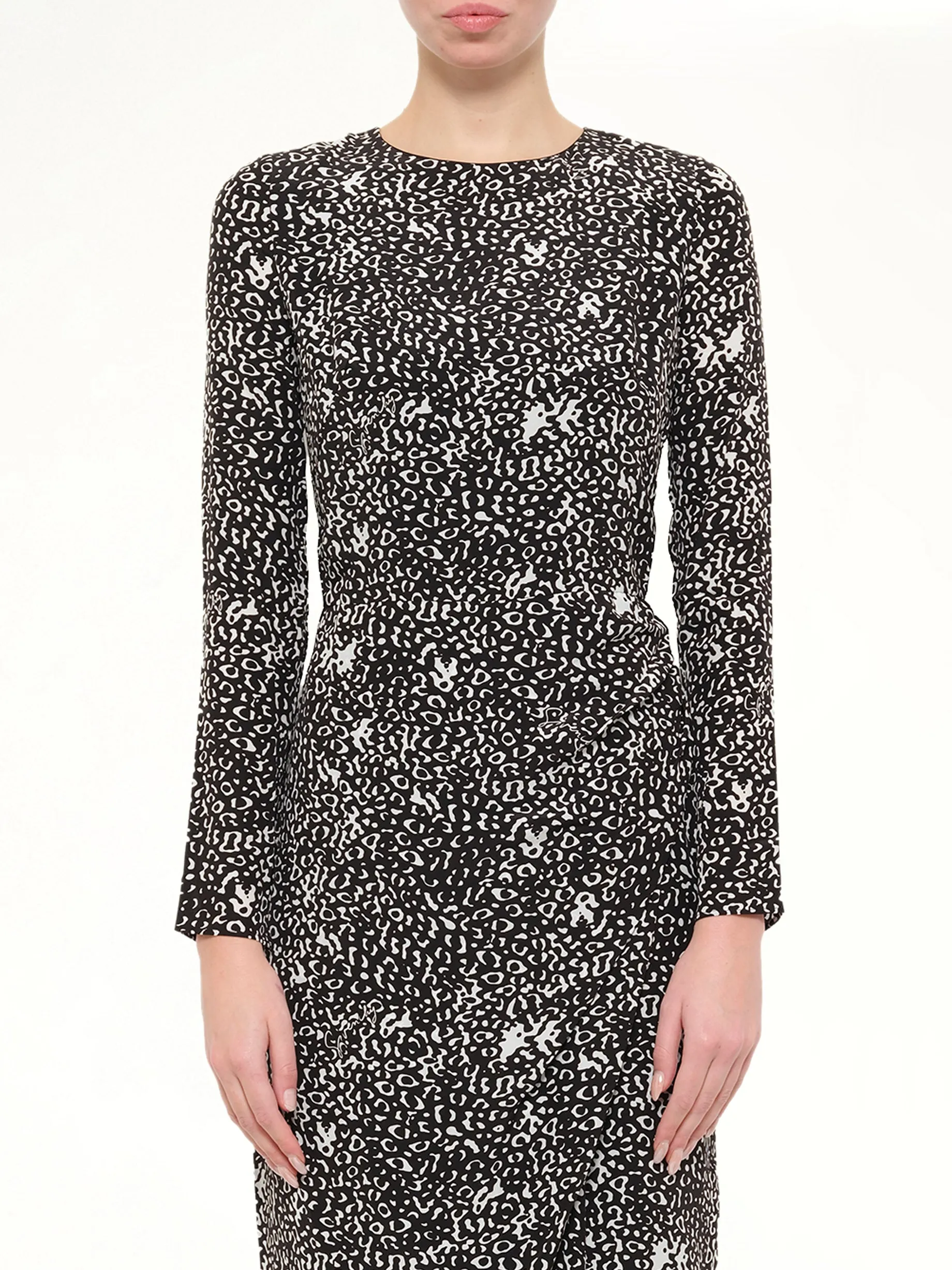 Long Sleeve Dress in Black and White sold by MARAIS