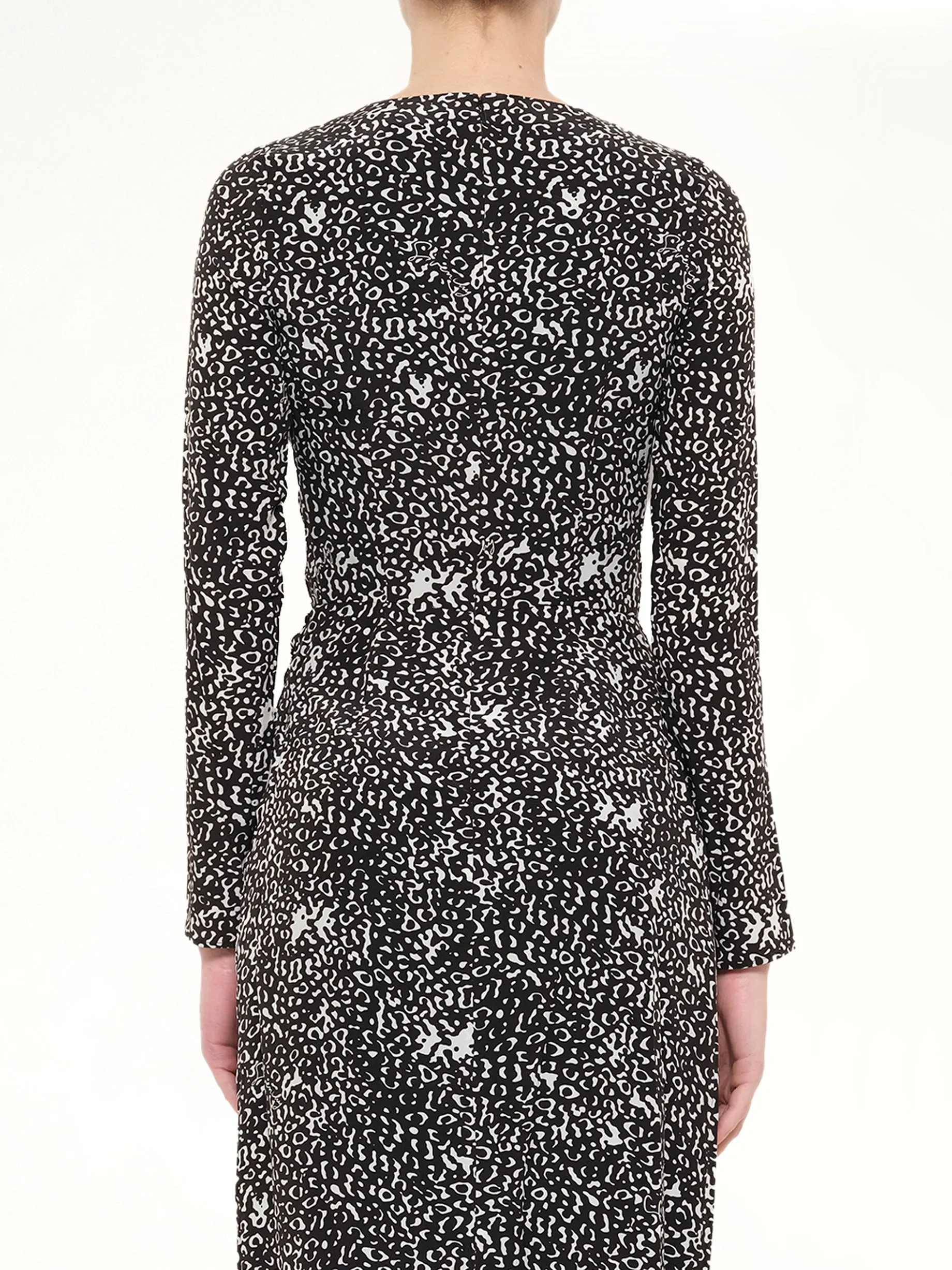 Long Sleeve Dress in Black and White sold by MARAIS product image thumbnail 3