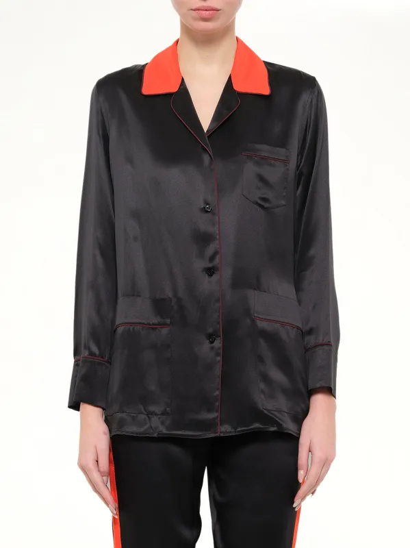 Silk Shirt in Black made by Givenchy