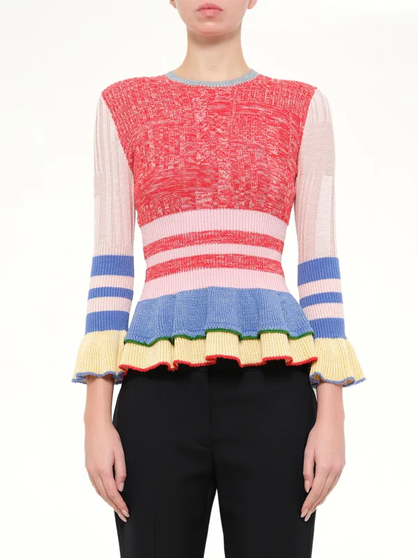 Alexander McQueen Crew Neck Sweater in Mix made by Alexander McQueen