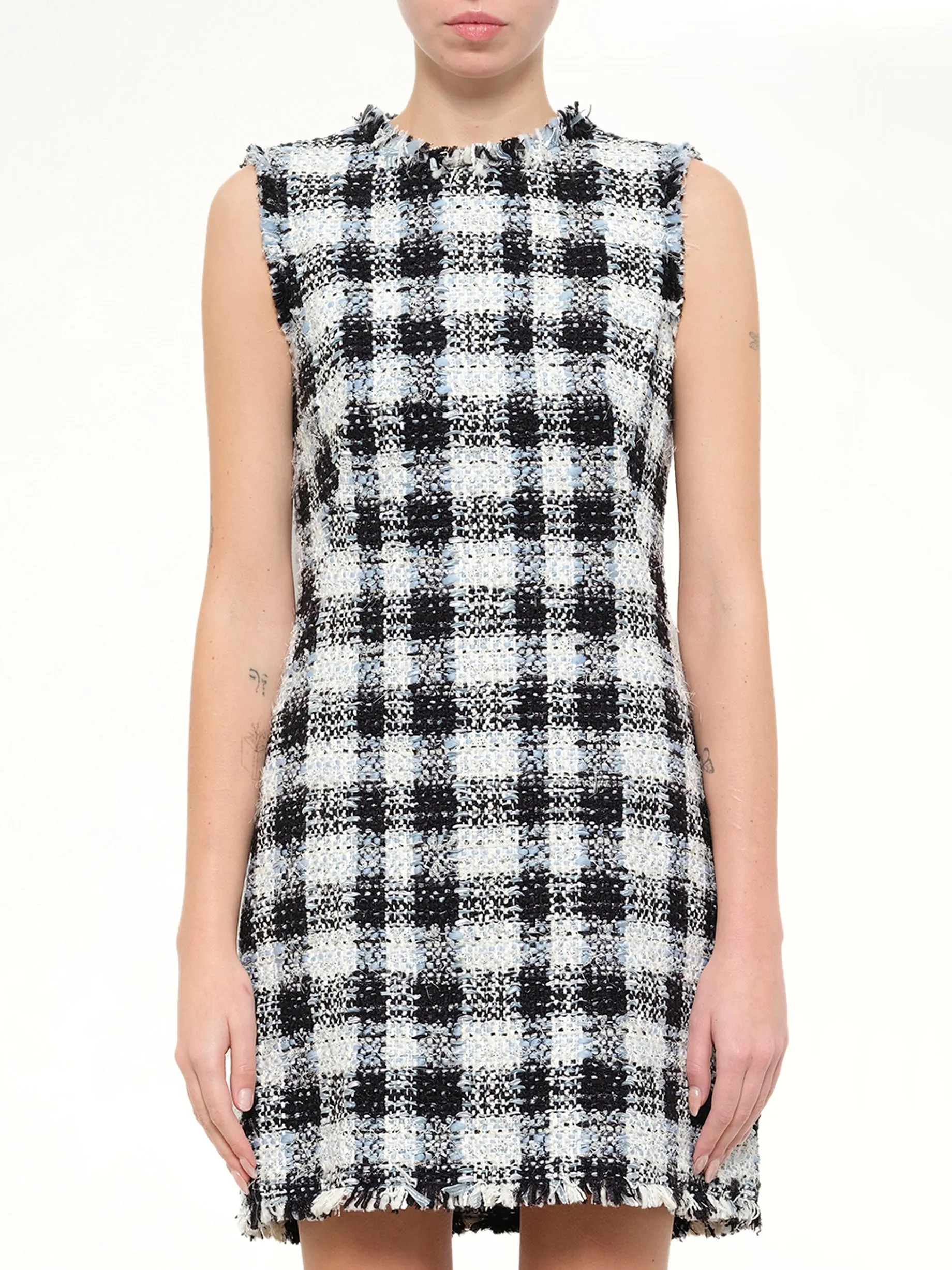 Alexander McQueen Checkered Tweed Dress sold by MARAIS