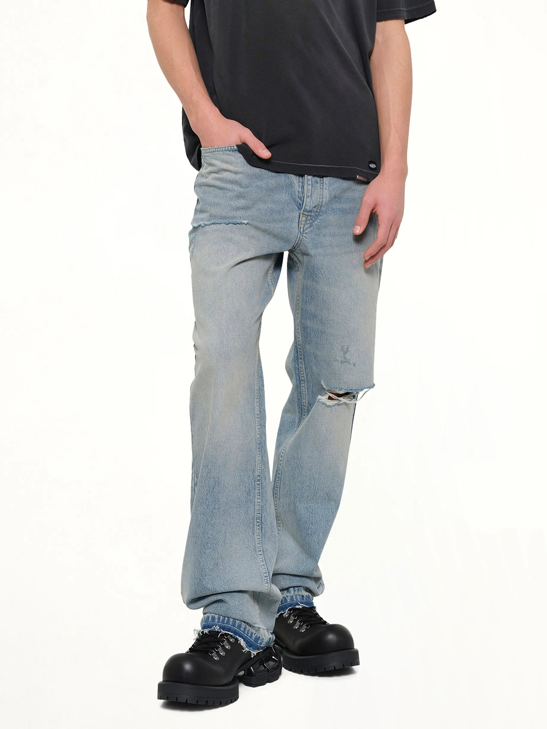 Heaton Denim in Light Vintage Blue sold by MARAIS product image thumbnail 4