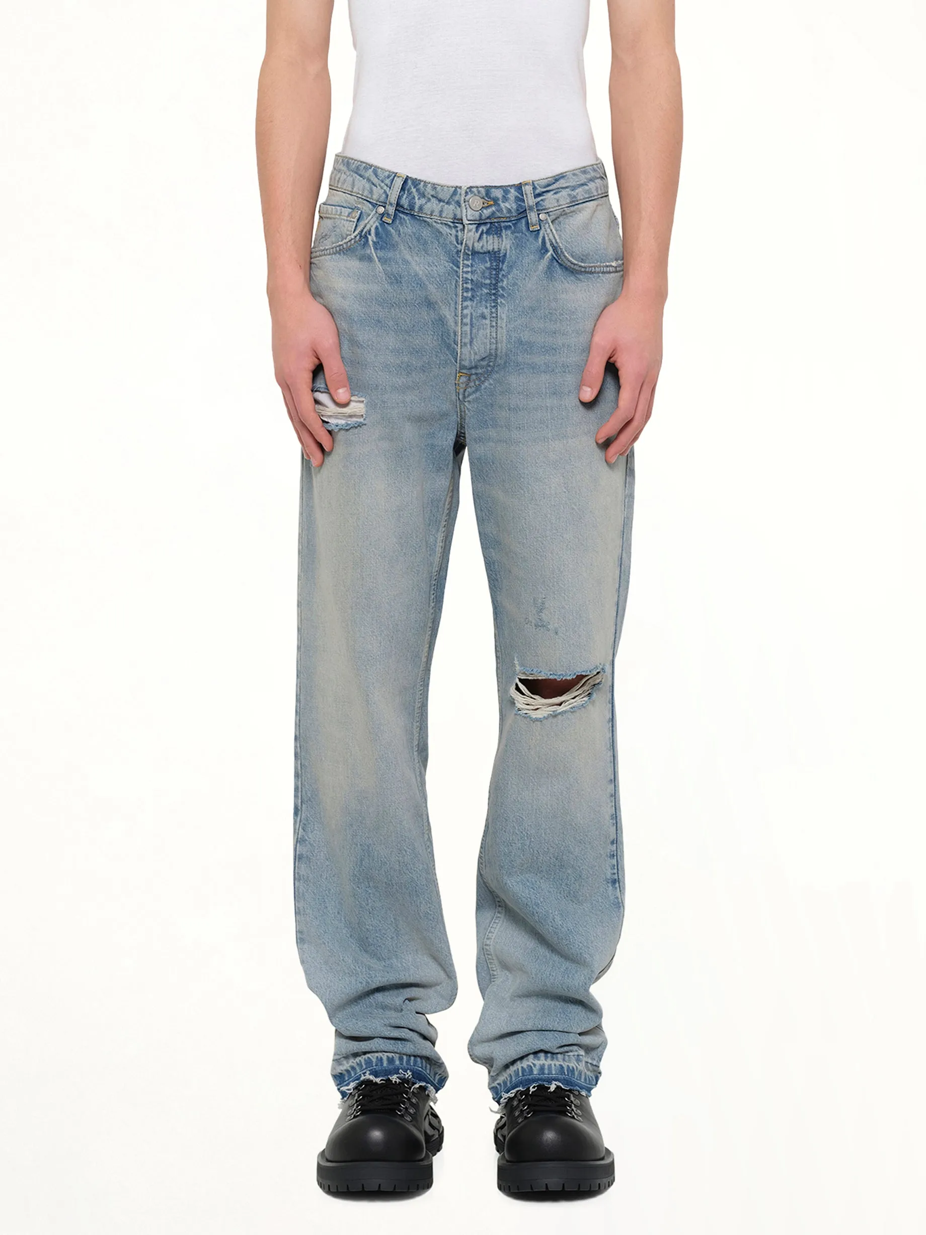 Heaton Denim in Light Vintage Blue sold by MARAIS
