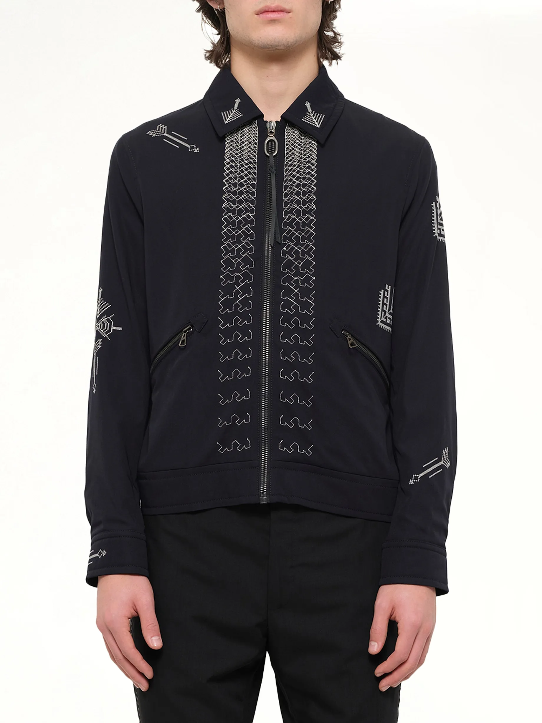 Embroidered Jacket in Blue sold by MARAIS