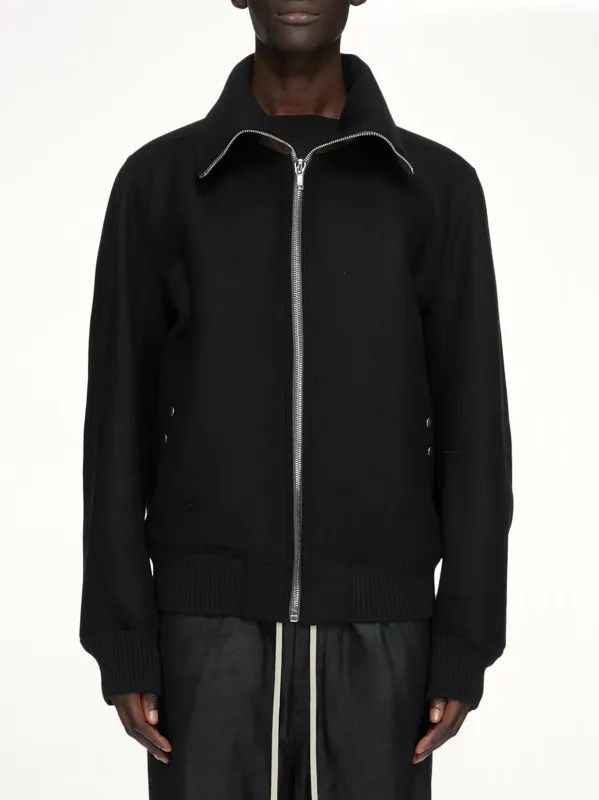 Melton Dracuflight Jacket in Black made by Rick Owens