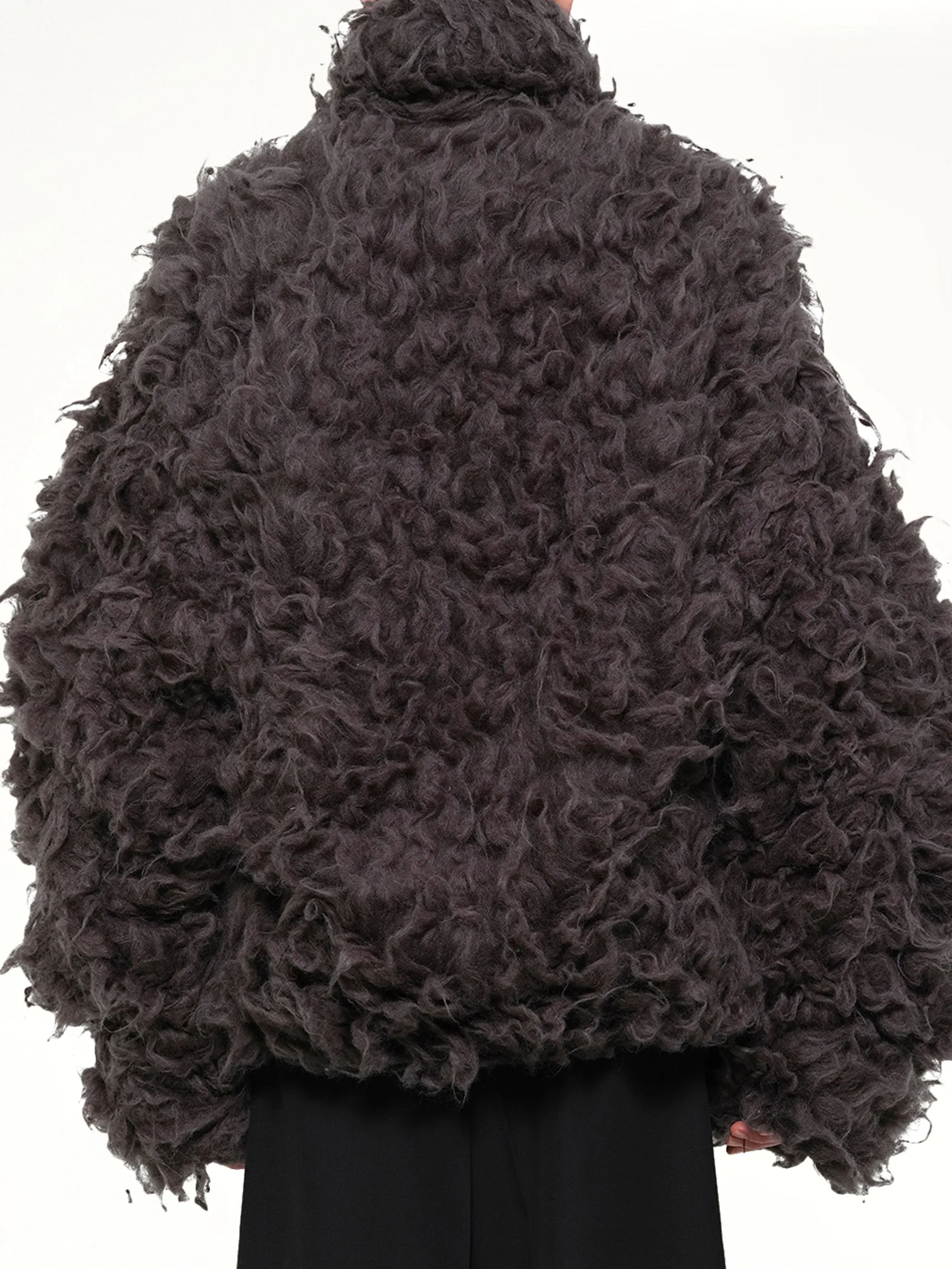 Smoke Fur Jacket in Black sold by MARAIS product image thumbnail 5