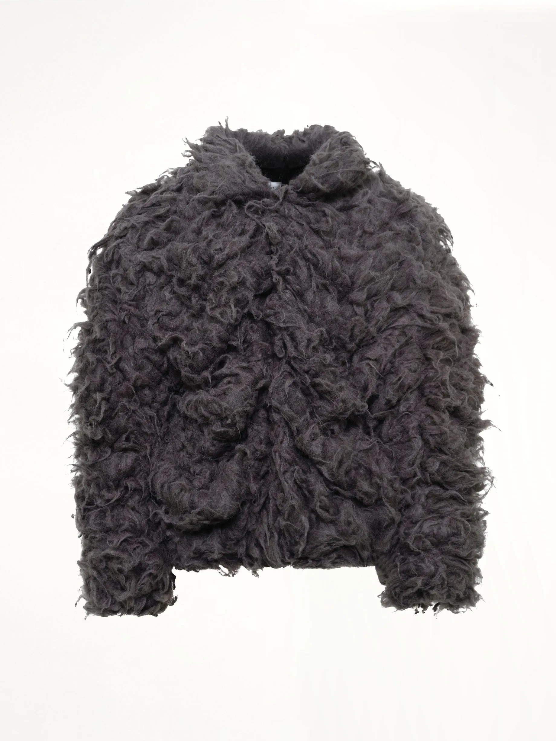 Smoke Fur Jacket in Black sold by MARAIS product image thumbnail 2