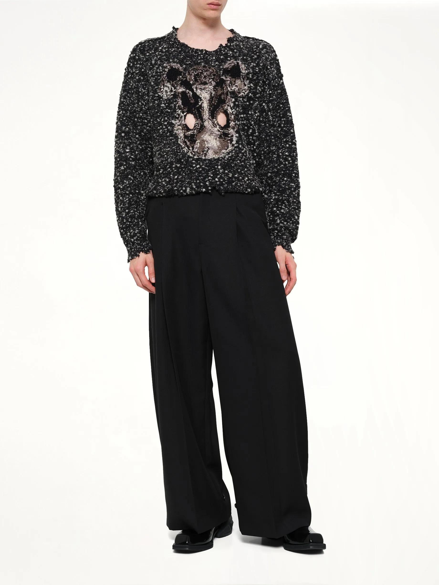 Acting Gas Mask Knit Pullover in Charcoal sold by MARAIS product image thumbnail 4