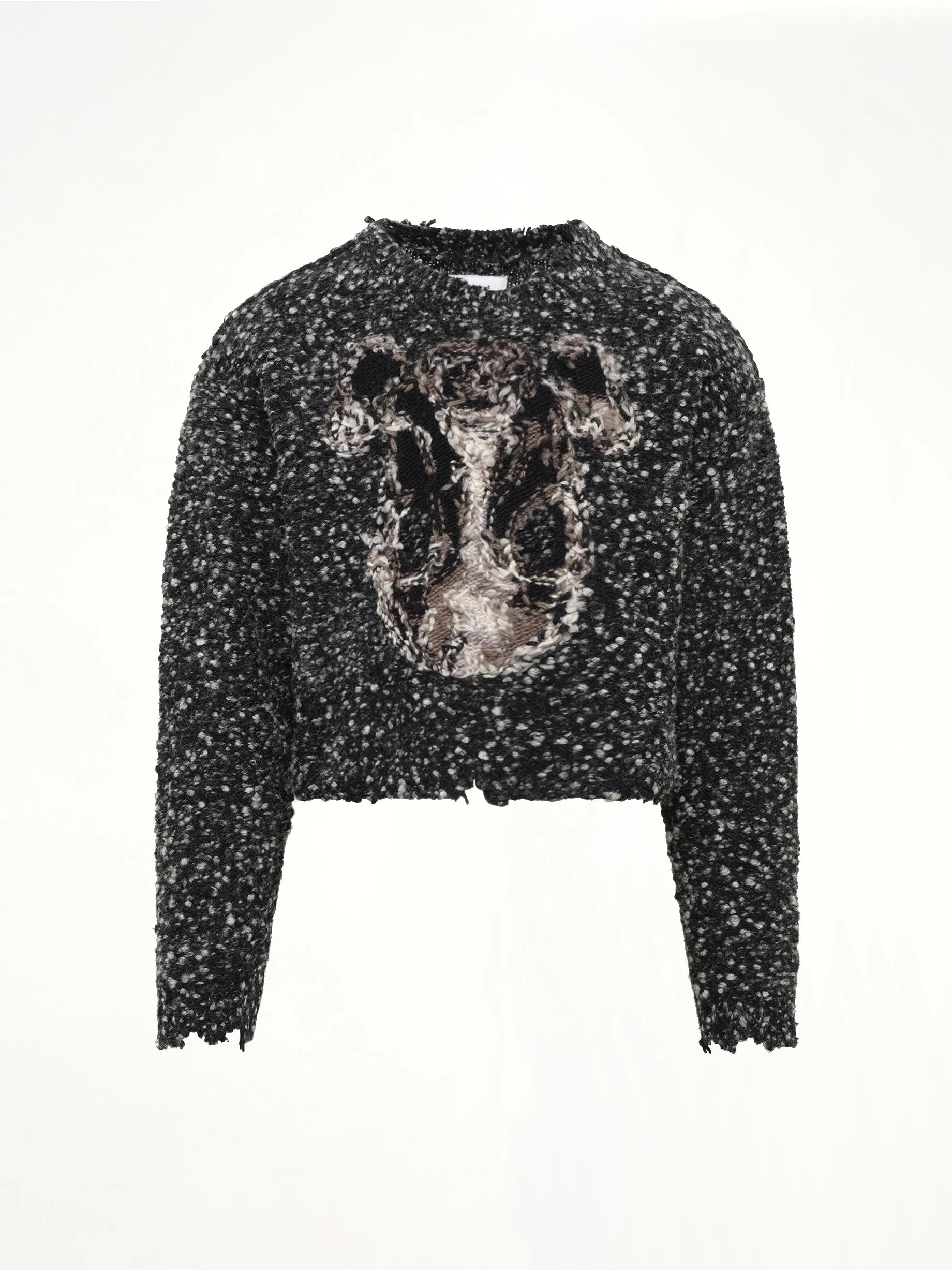 Acting Gas Mask Knit Pullover in Charcoal sold by MARAIS product image thumbnail 2