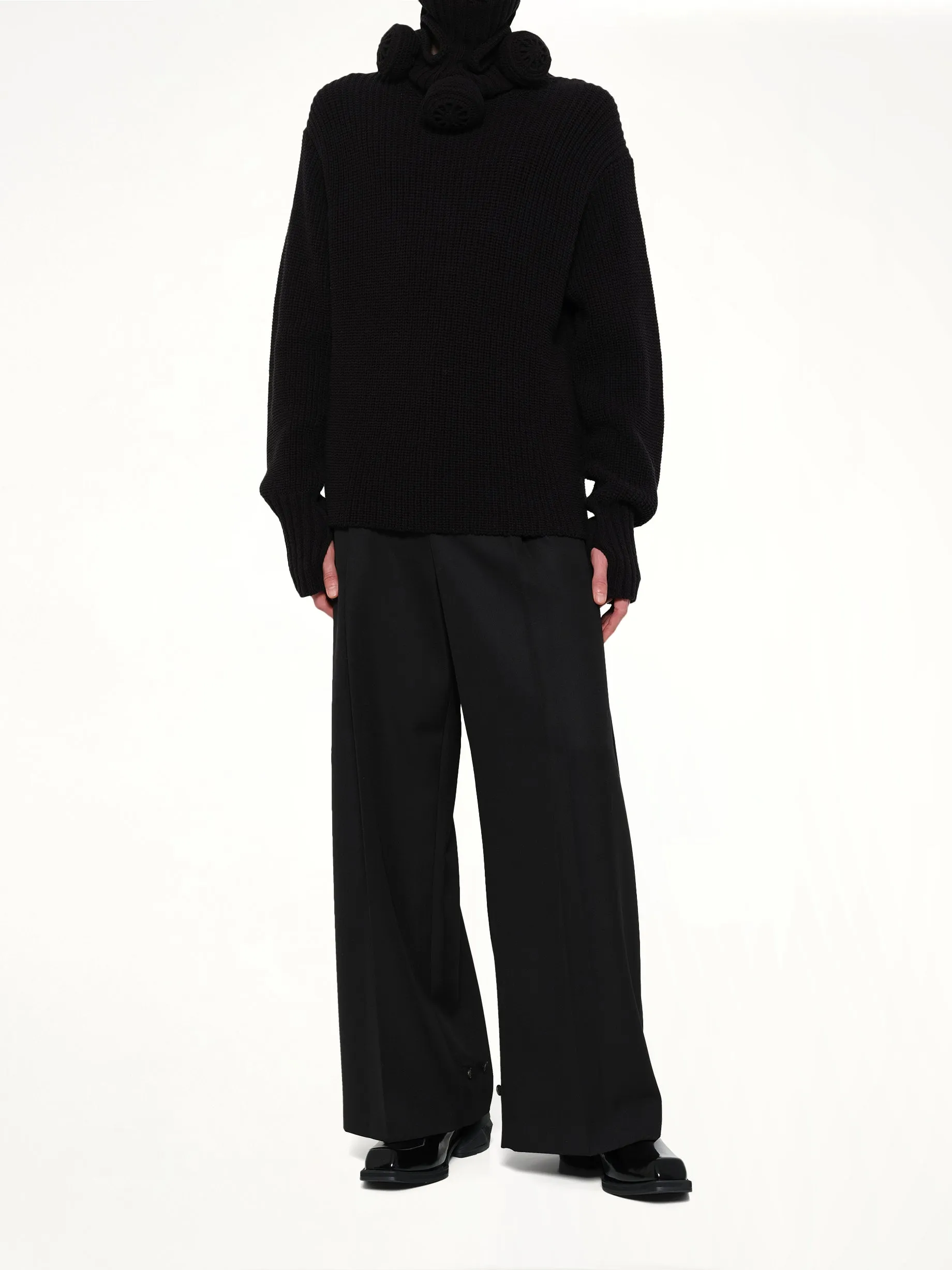 Gas Mask Turtleneck Knit in Black sold by MARAIS product image thumbnail 4