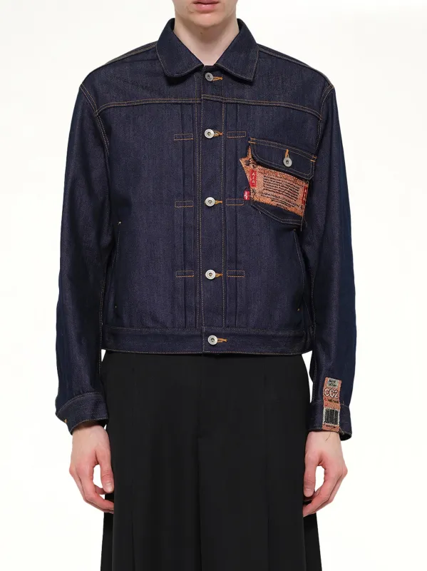 Air Yarn Raw Denim Jacket in Indigo made by Doublet