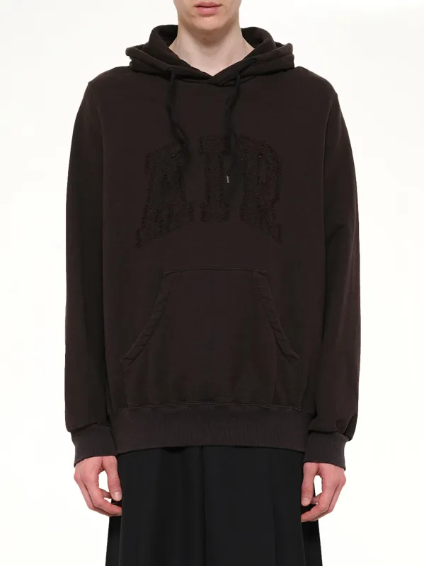 Threadless Air Embroidery Hoodie in Black made by Doublet