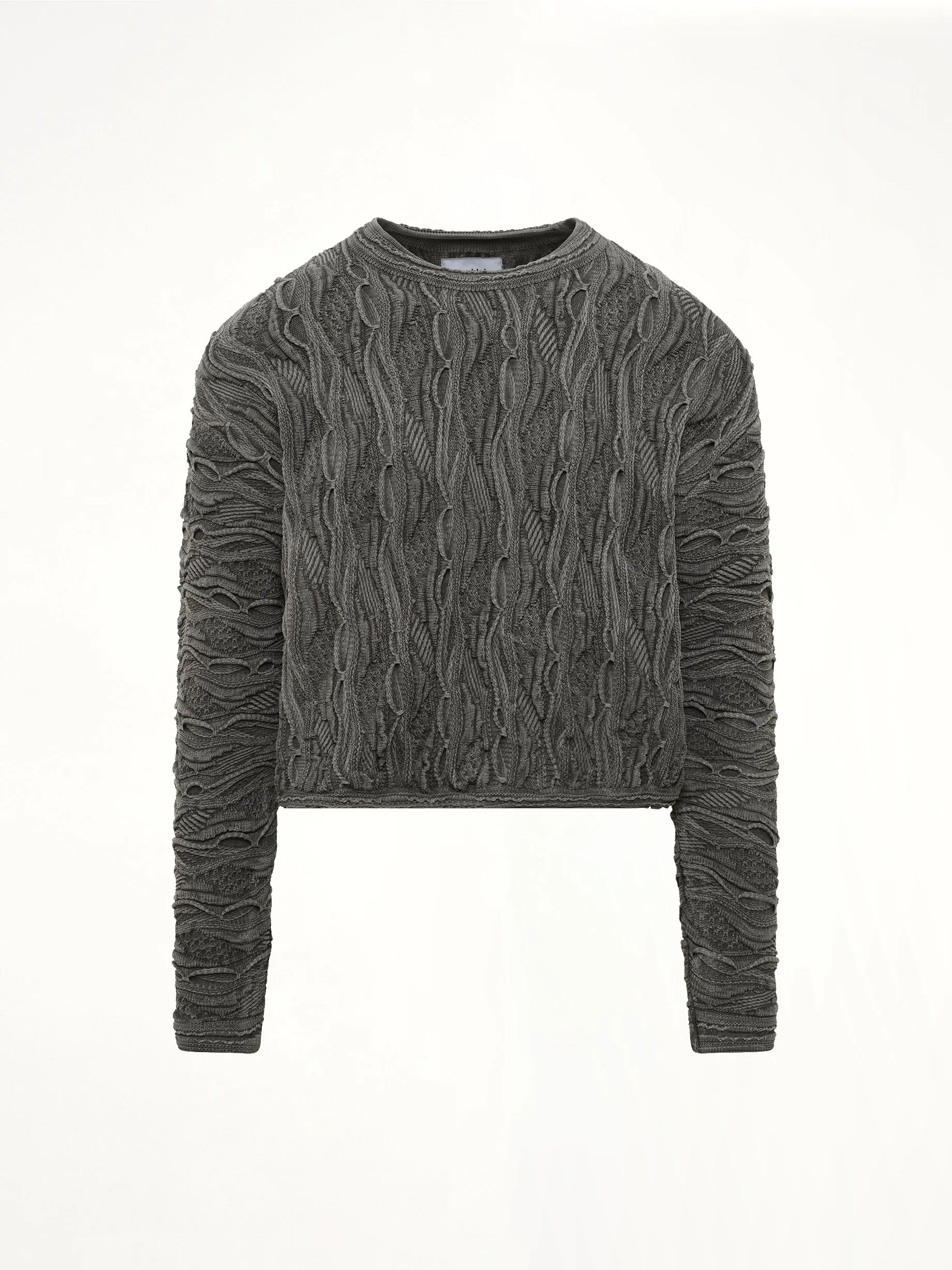 Air Yarn Regulator Knit Pullover in Charcoal sold by MARAIS product image thumbnail 2