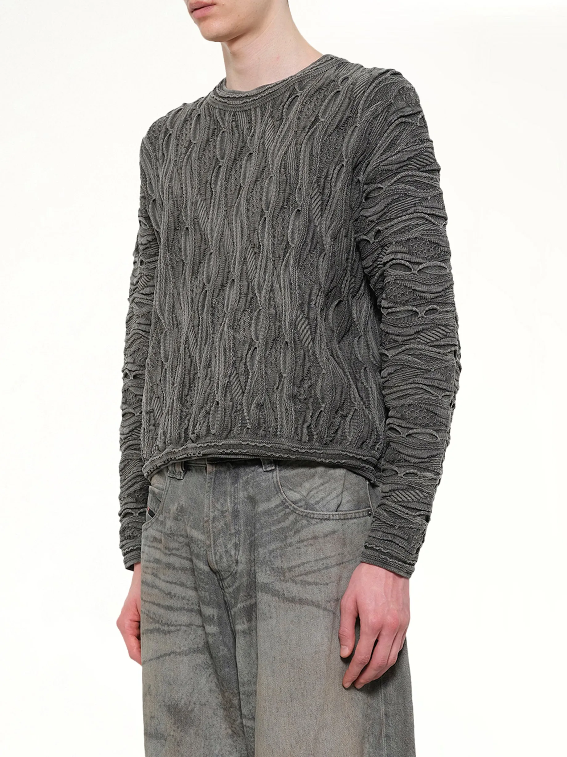 Air Yarn Regulator Knit Pullover in Charcoal sold by MARAIS product image thumbnail 3