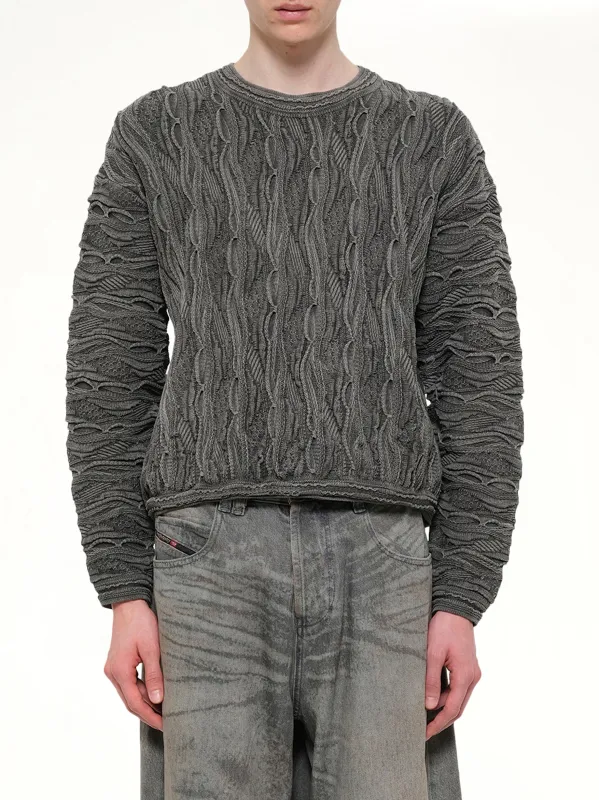 Air Yarn Regulator Knit Pullover in Charcoal made by Doublet