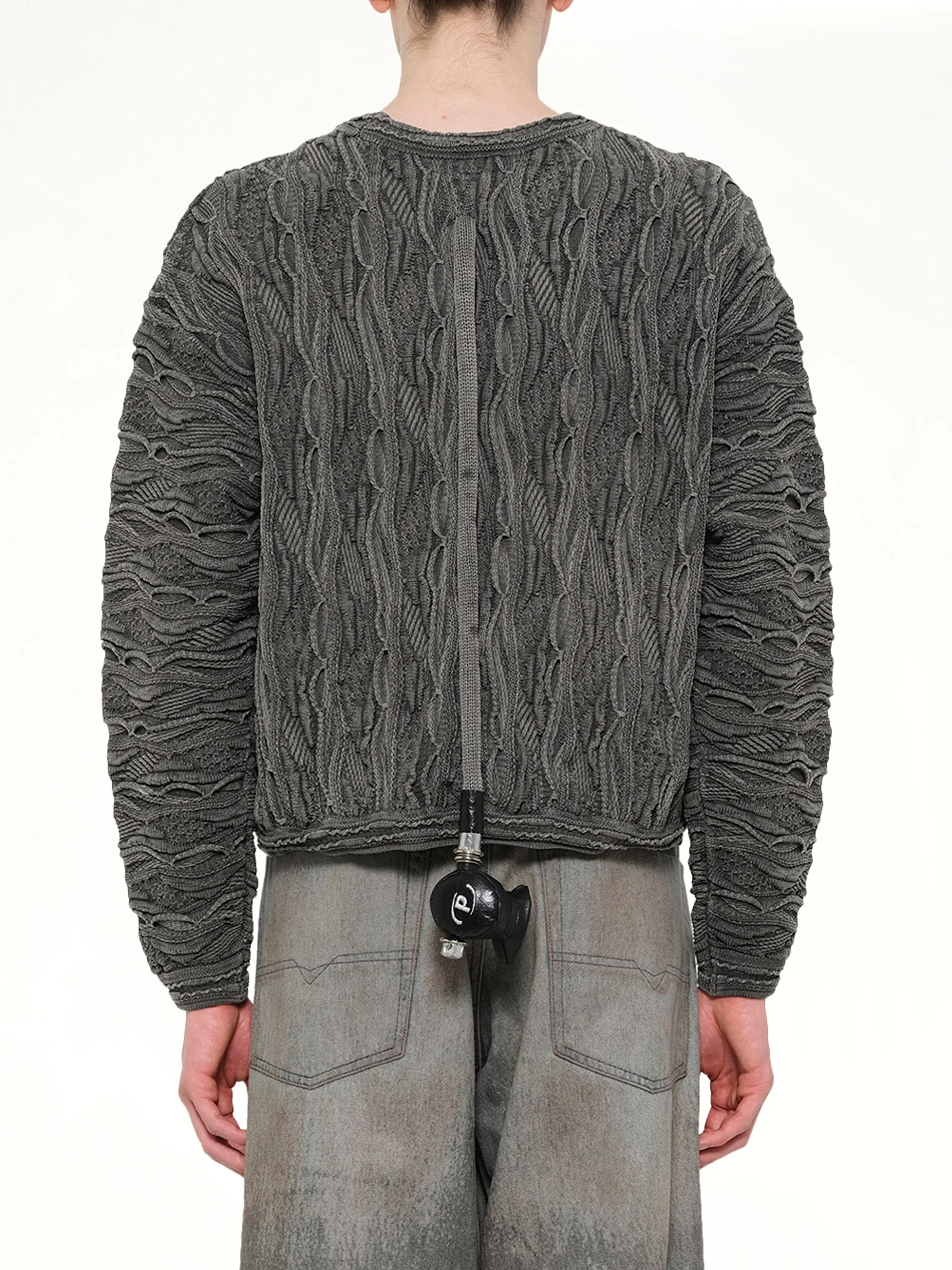 Air Yarn Regulator Knit Pullover in Charcoal sold by MARAIS product image thumbnail 5