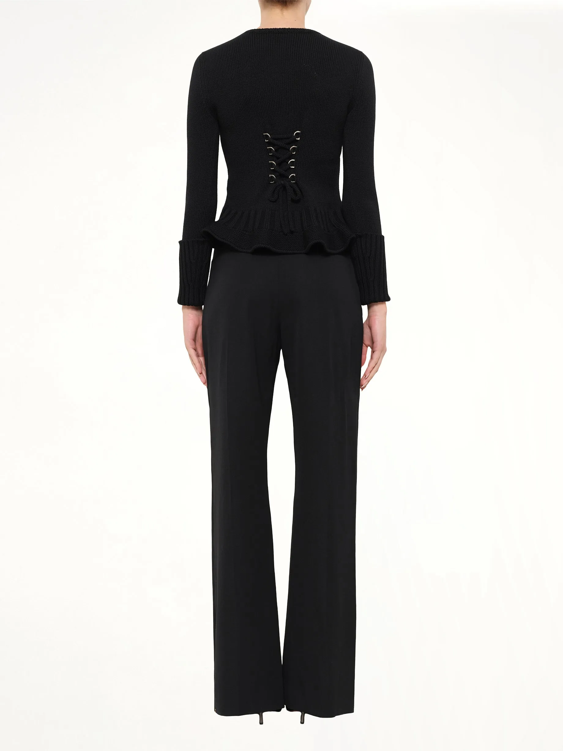 Lace Up Pullover in Black sold by MARAIS product image thumbnail 4