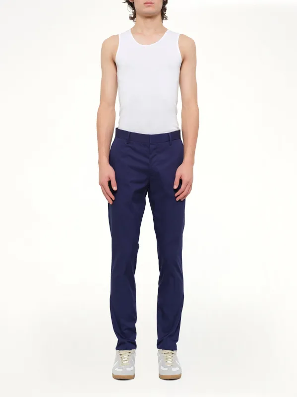 Chino Slim Rib in Blue made by Lanvin