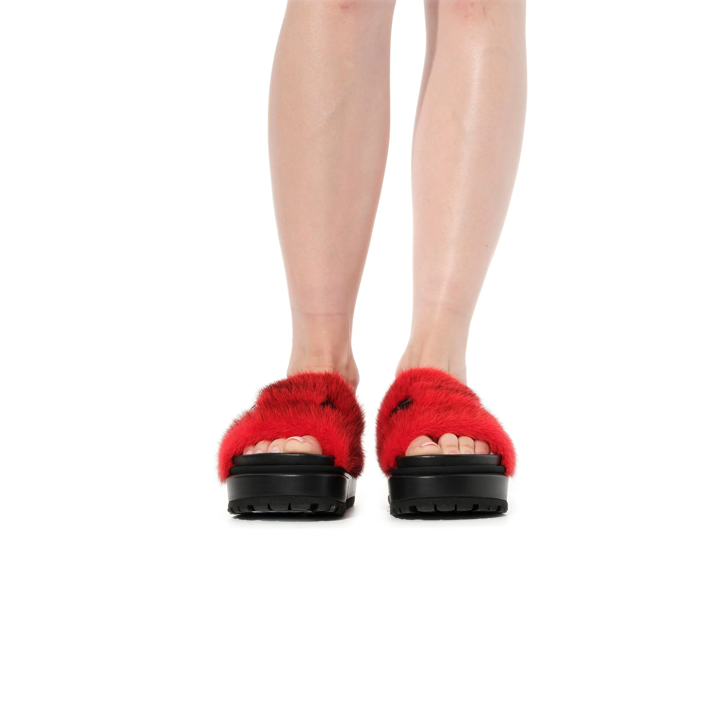 Fur Sandals in Red sold by MARAIS product image thumbnail 4