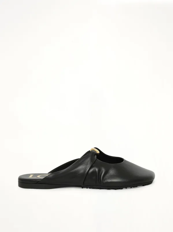 Pebble Soft Mule in Black made by Loewe