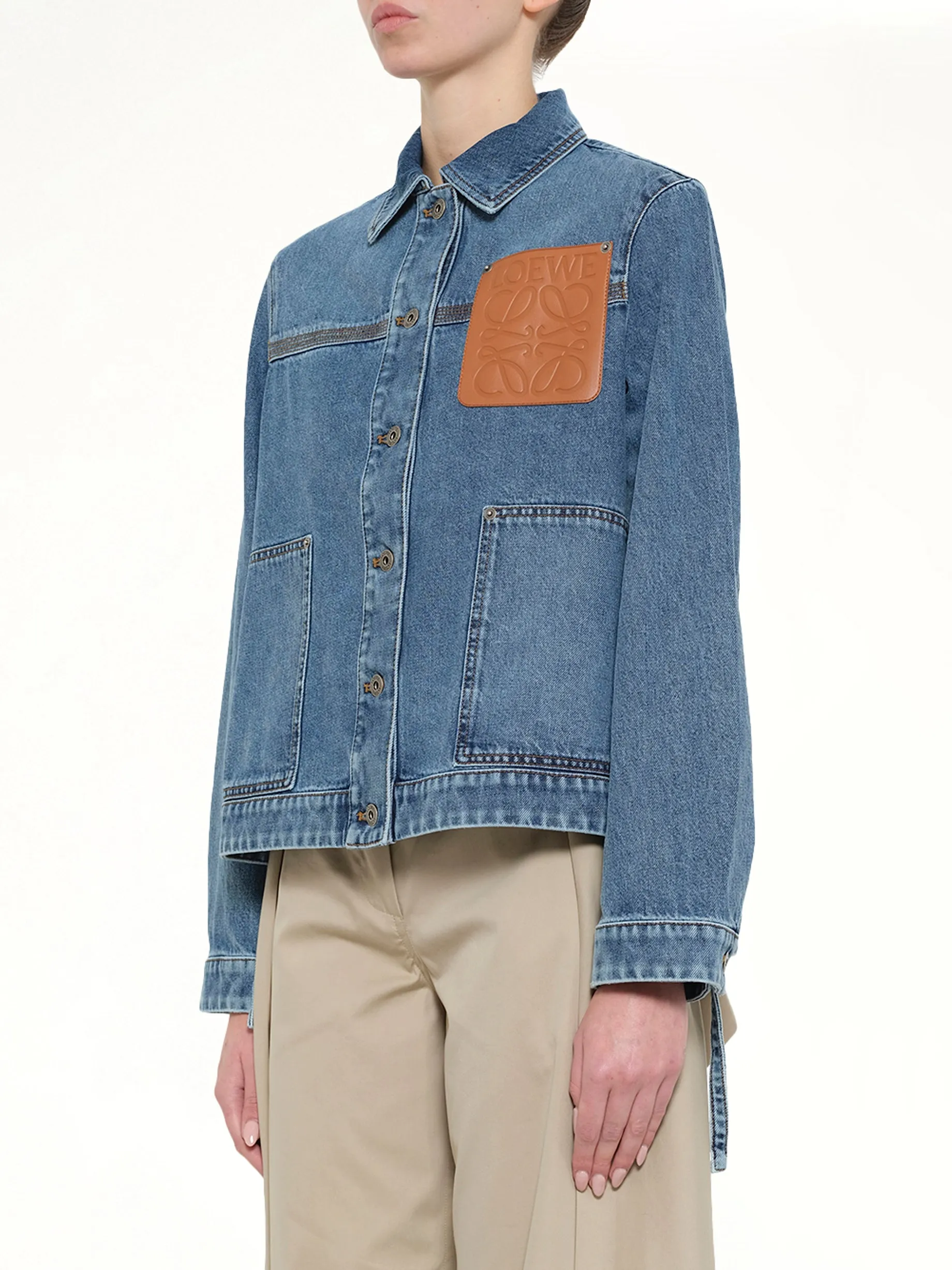 Workwear Jacket in Jeans Blue sold by MARAIS product image thumbnail 3