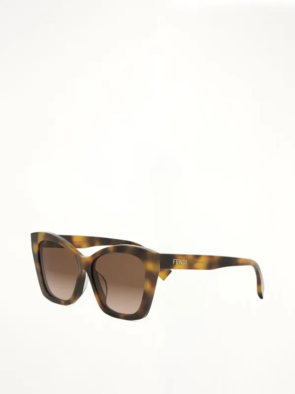 Fendi FE40151F 5753F Acetate Sunglasses in Tortoise/Gold made by Fendi
