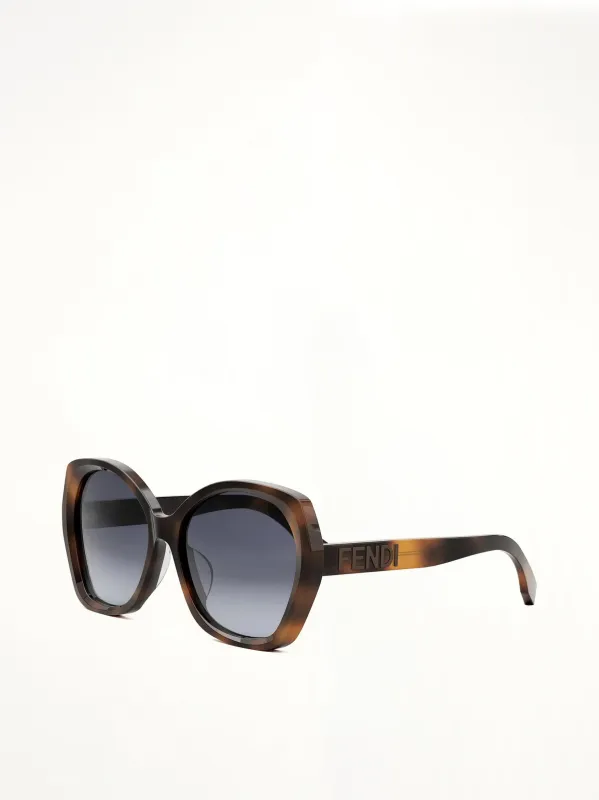 Fendi FE40112F 5853B Butterfly Sunglasses in Havana made by Fendi