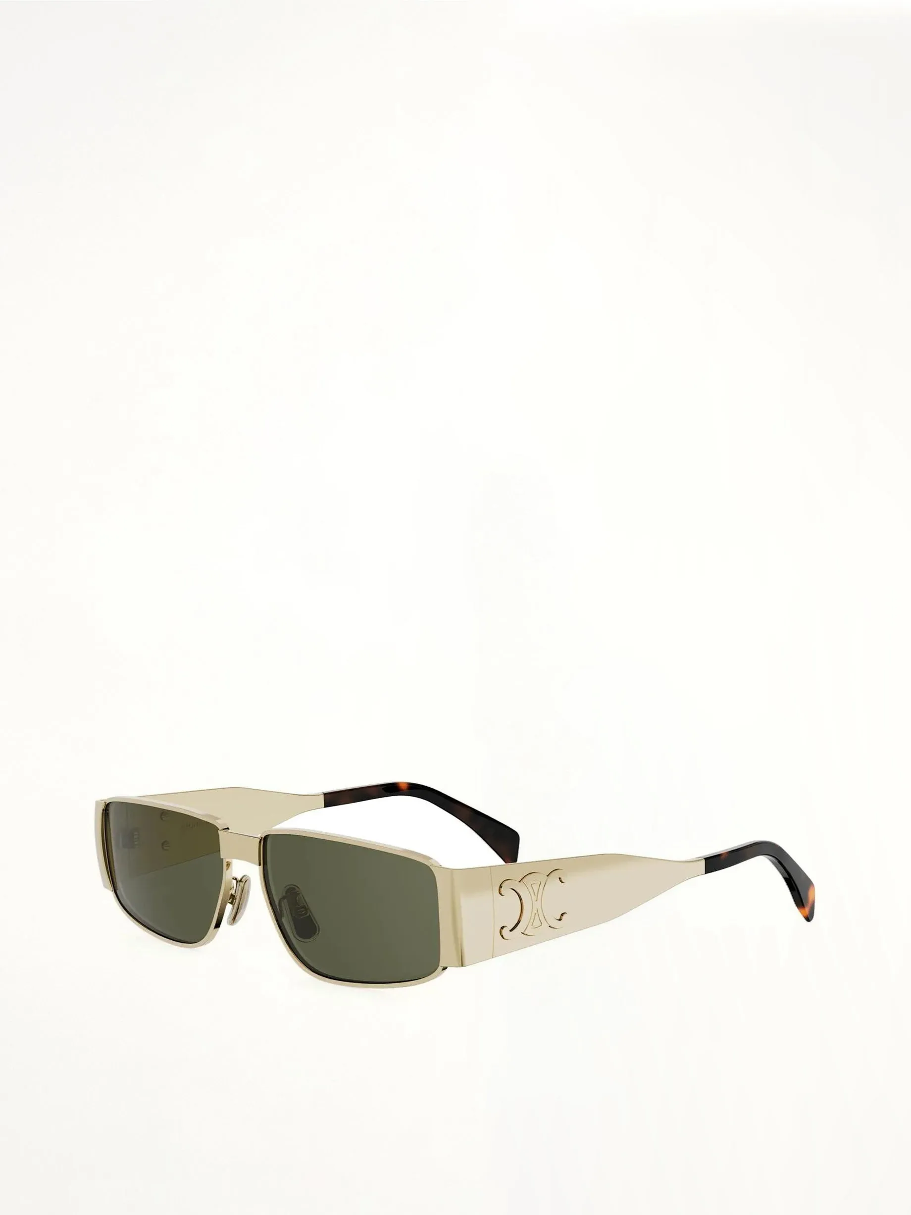 CL40325U 5930N METAL SUNGLASSES in Shiny Endura Gold/Green sold by MARAIS