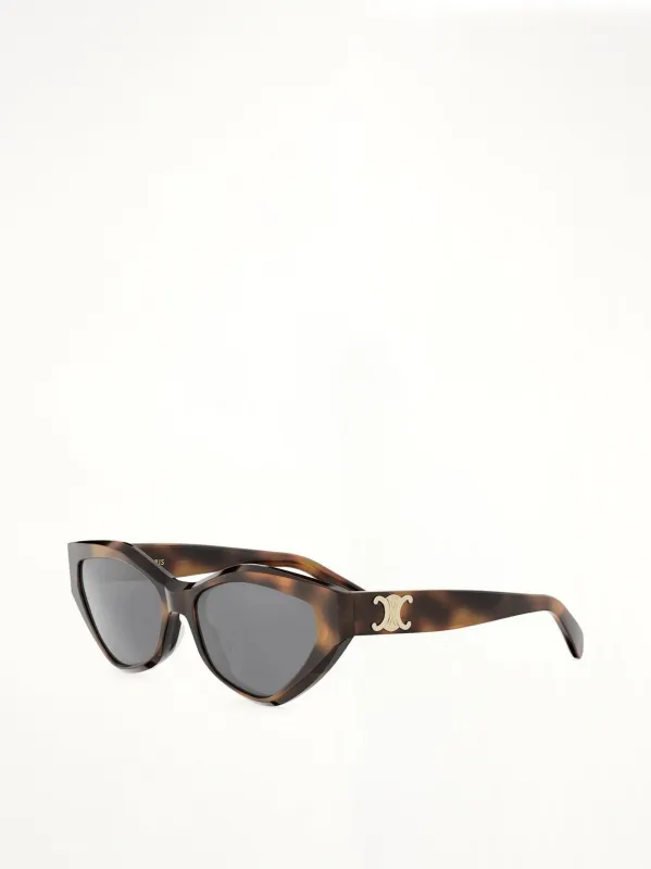 CL40323U Acetate Sunglasses in Shiny Havana/Grey made by Celine