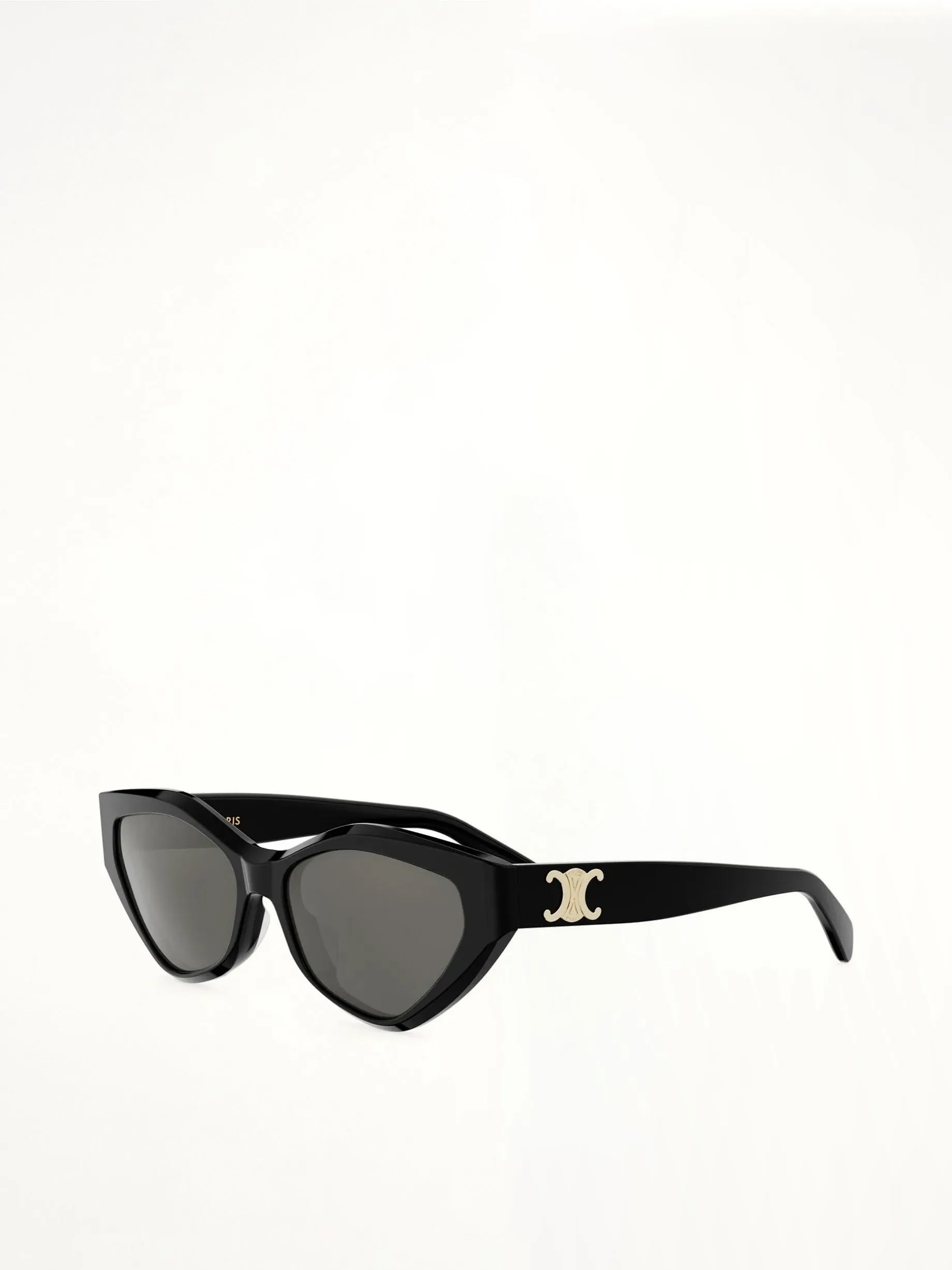 CL40323U Acetate Sunglasses in Shiny Black/Grey sold by MARAIS
